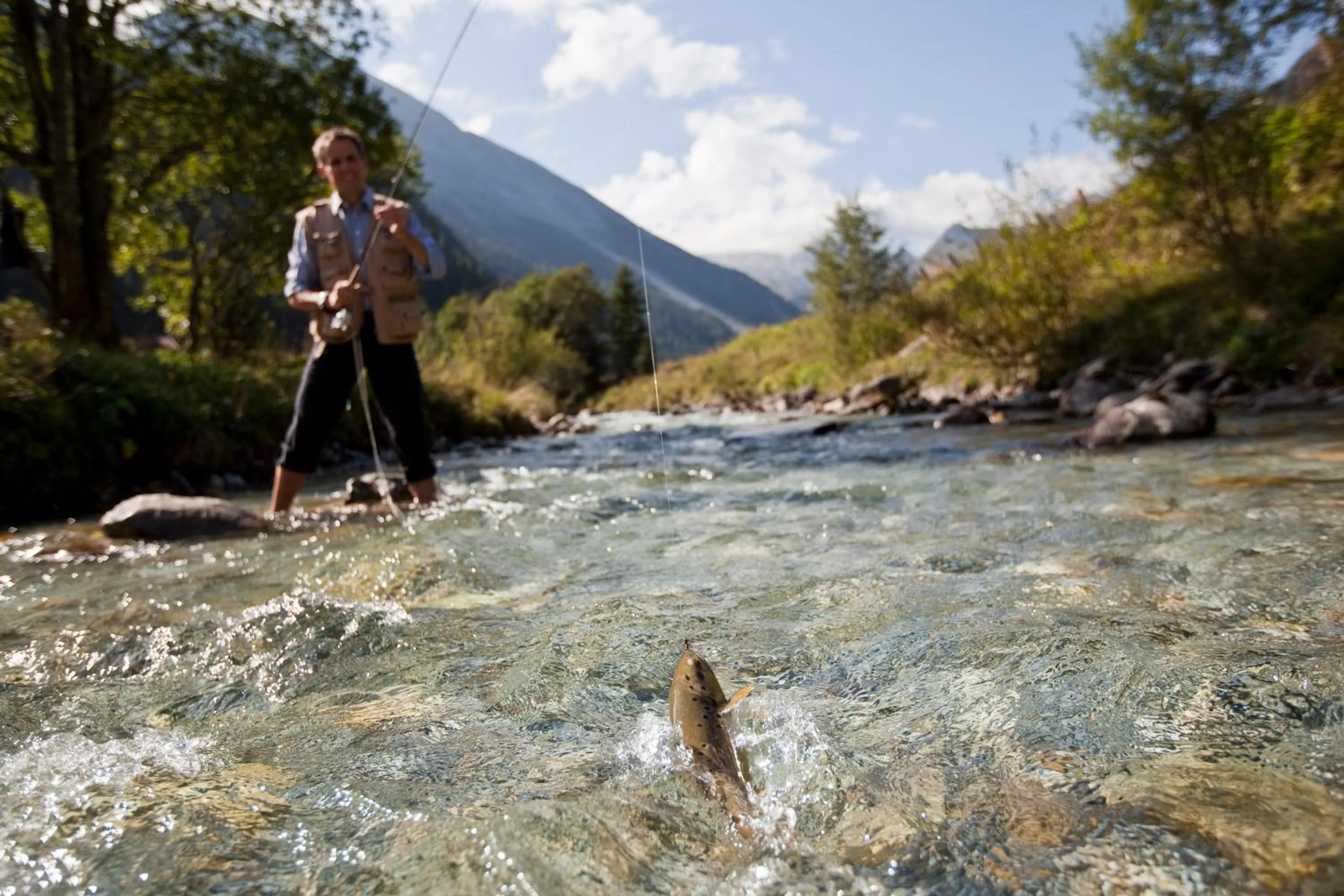 Fishing in Hotel Garni Forelle