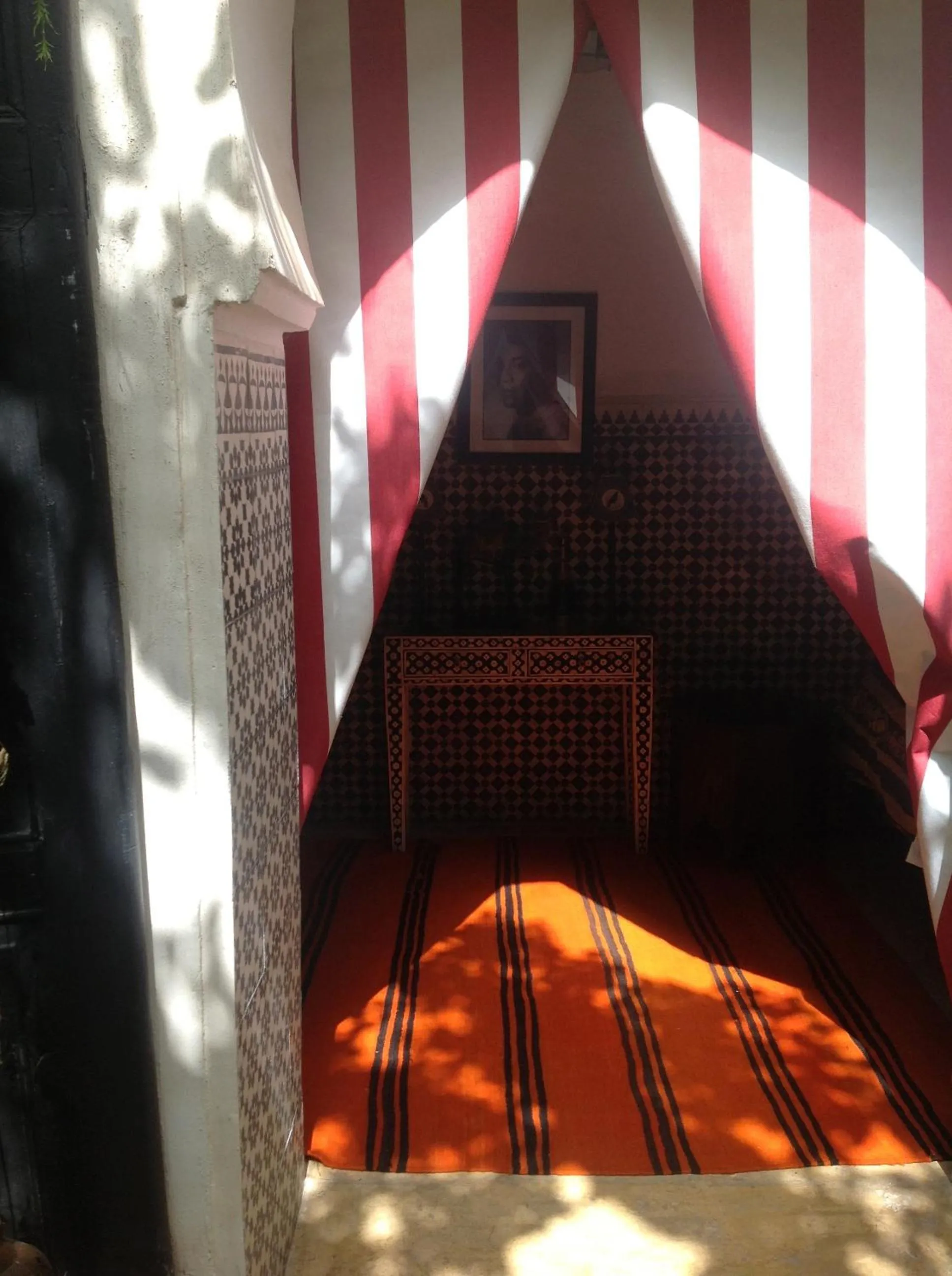 Patio, Bed in Riad Tibibt