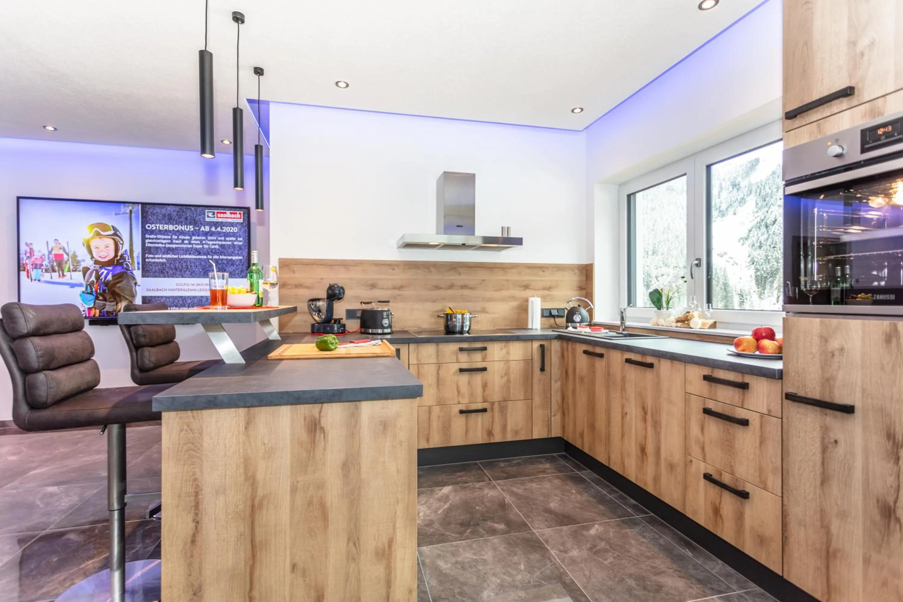 Kitchen or kitchenette in Appartements Moser