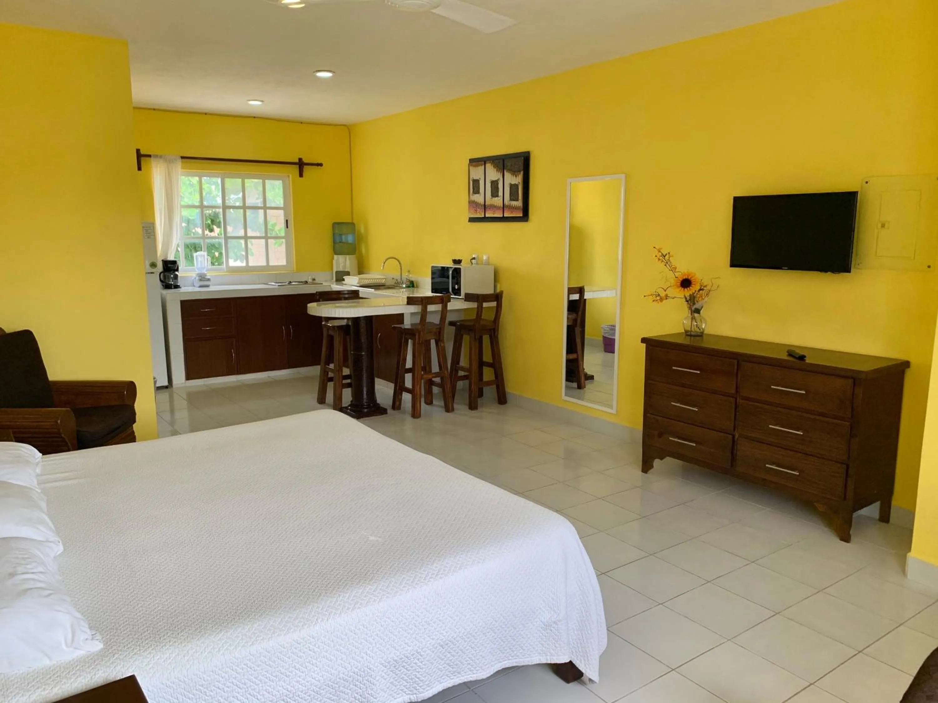 Bed in Casa Coral Cozumel