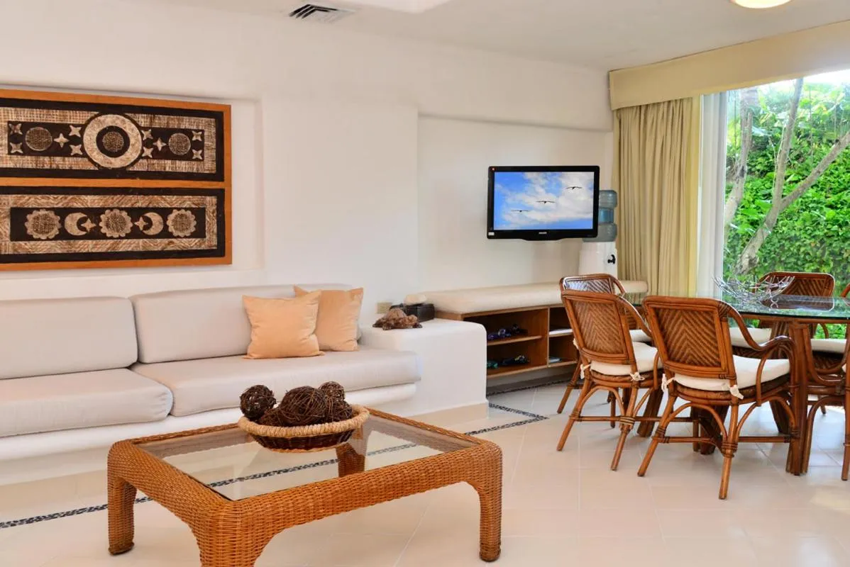 Living room in Las Villas Akumal