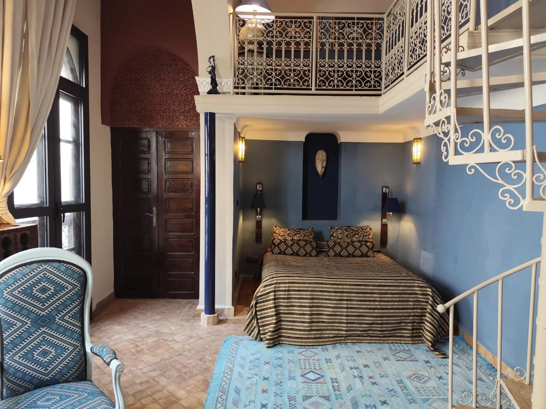 Bed in Riad Dar Saad - Hammam & Spa