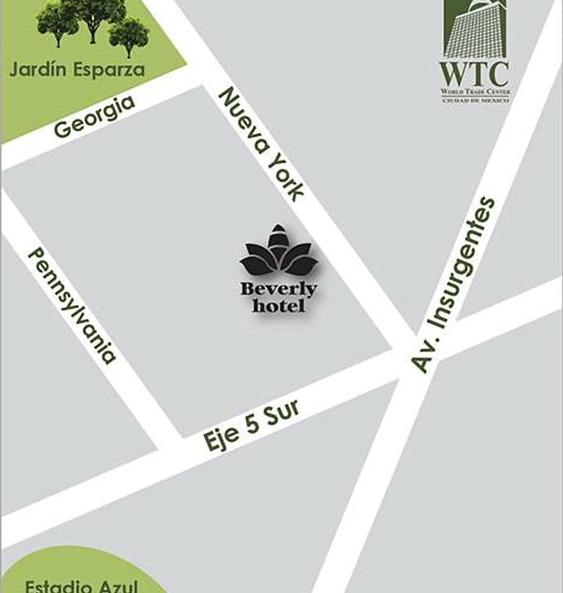 Location in Hotel Beverly