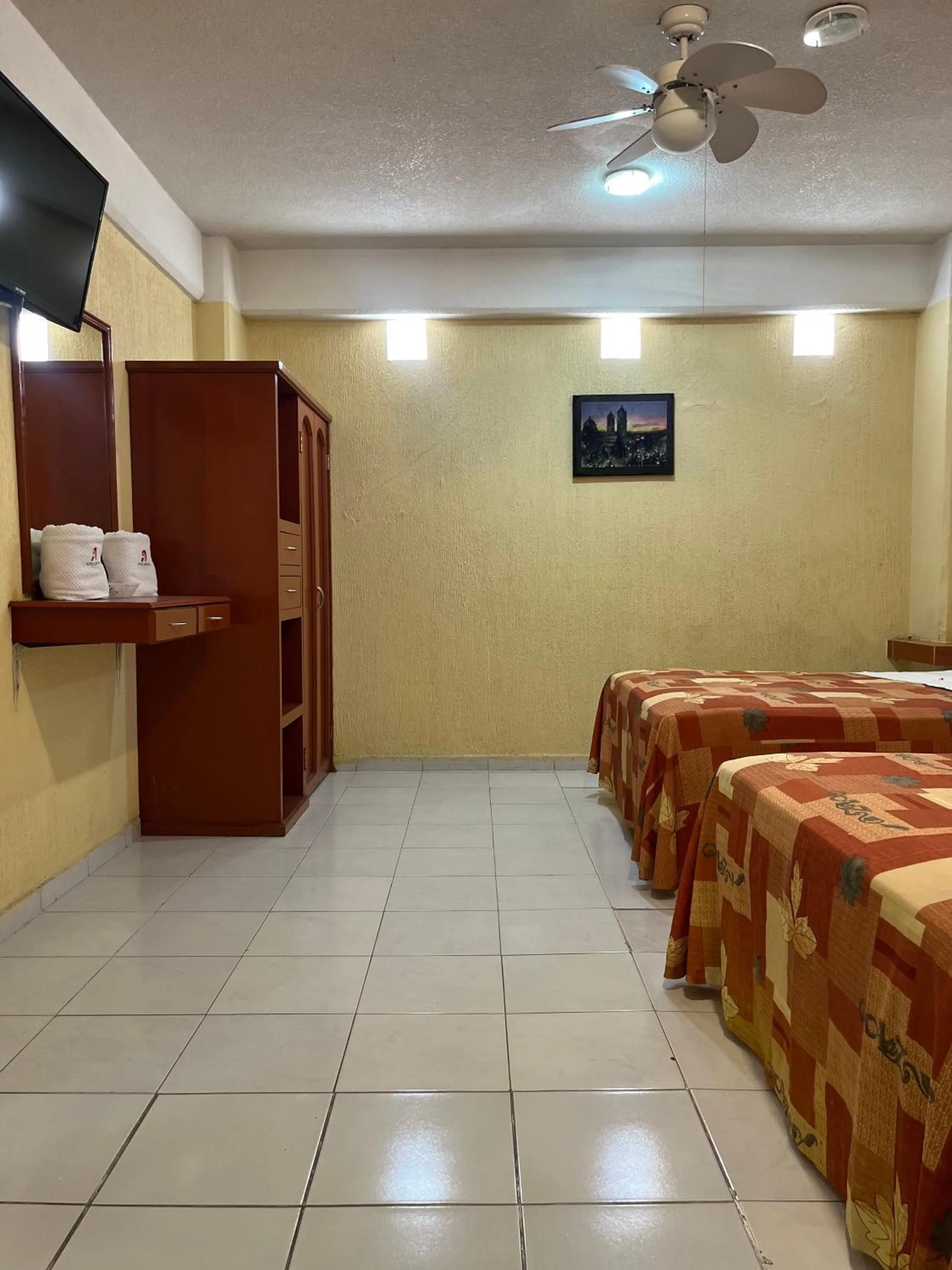 Bed in Hotel Central Puebla