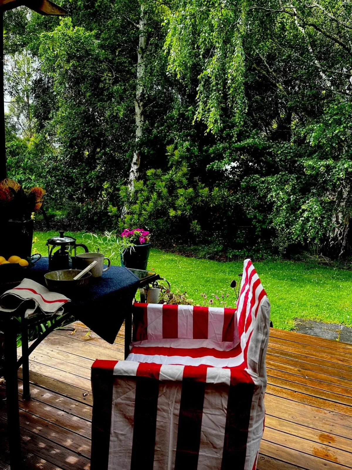 Patio in Green Gables B&B Waterfront Apartment or Garden Studio