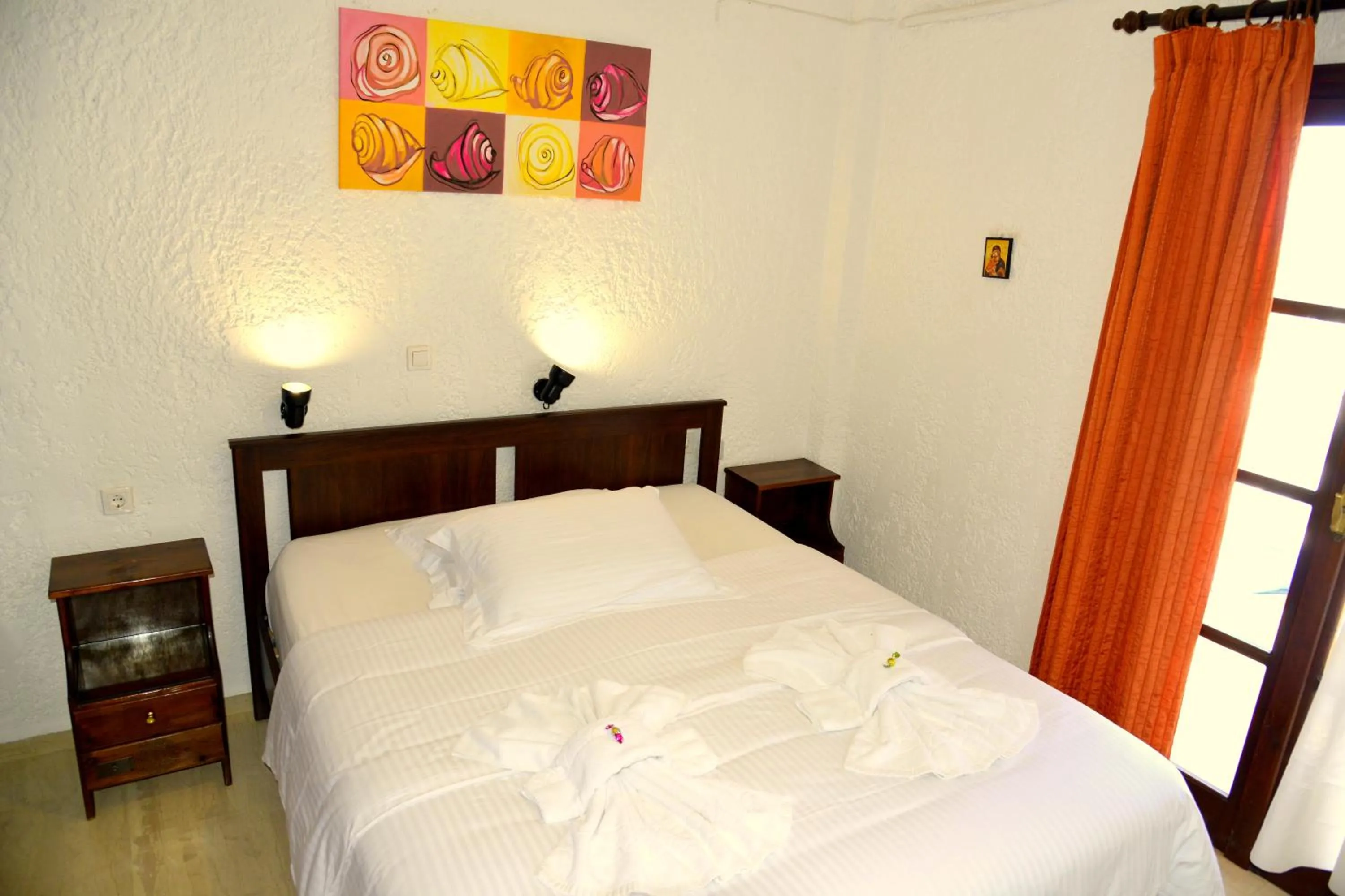 Bed in Filoxenia Villa