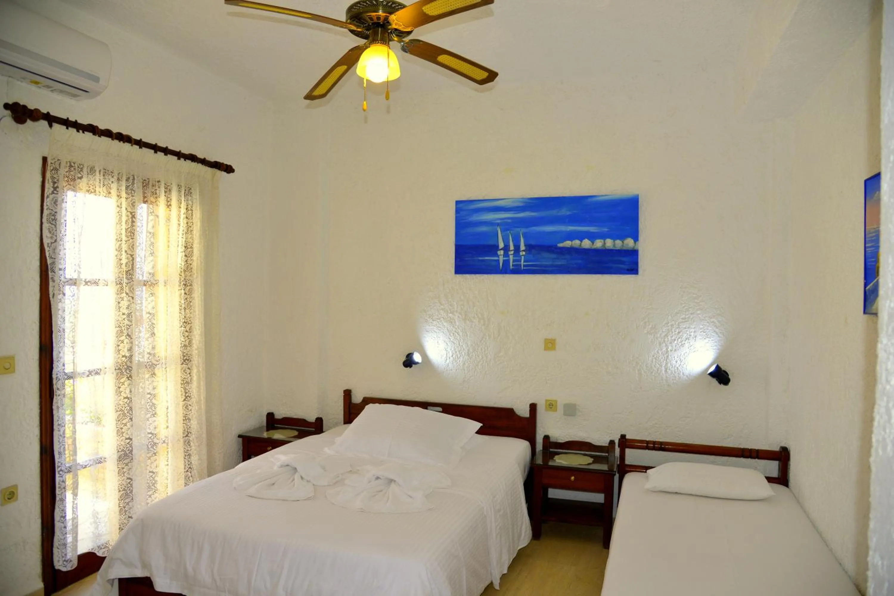 Bedroom, Bed in Filoxenia Villa