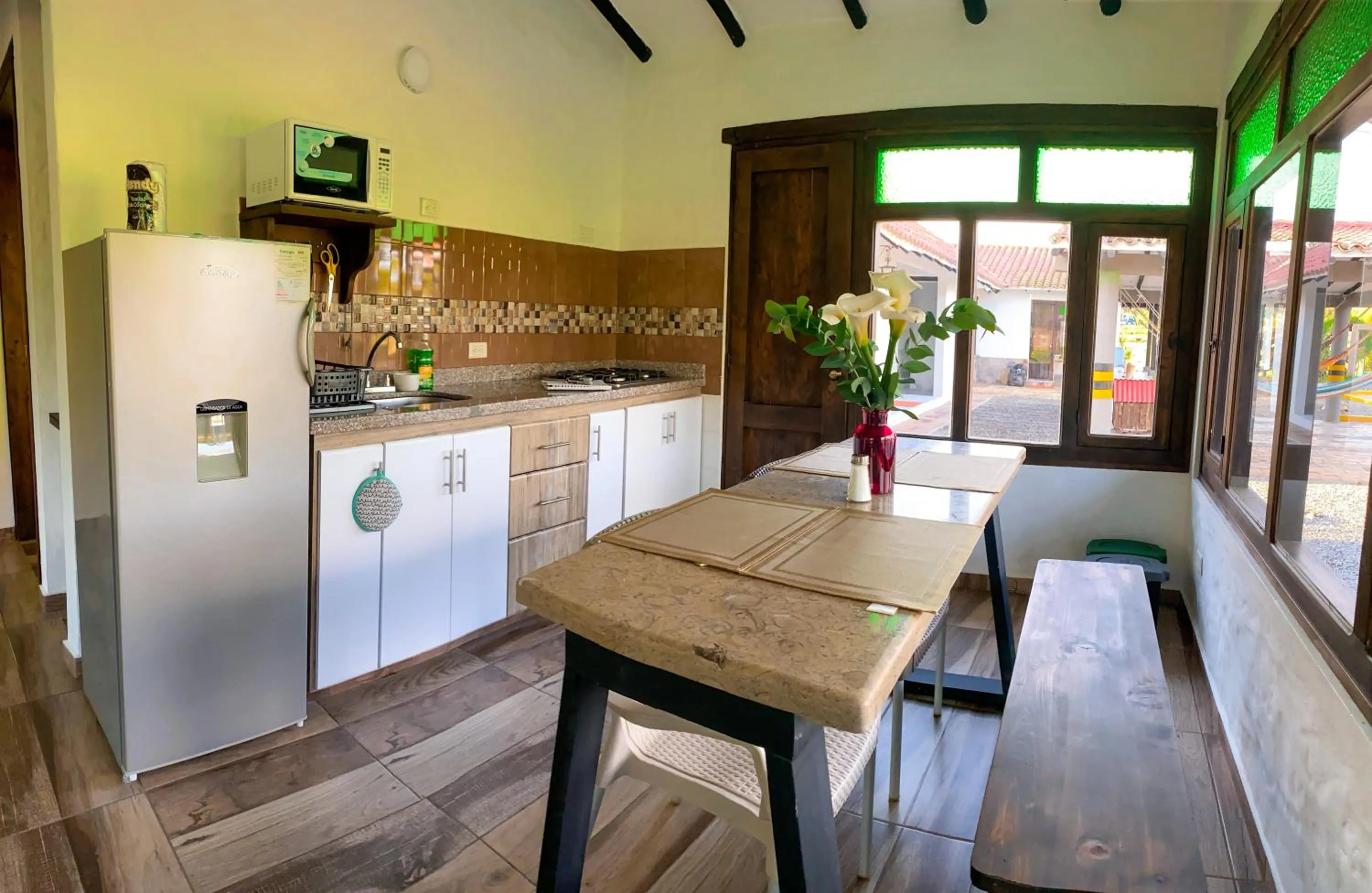 Kitchen or kitchenette in Cabañas Campestres MaRGuin