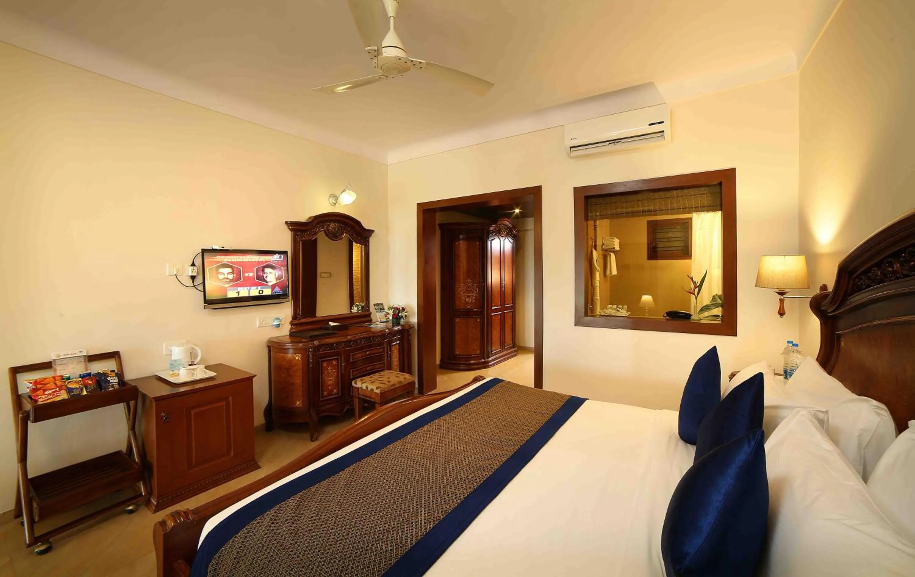 Bedroom, Bed in Uday Samudra Leisure Beach Hotel & Spa