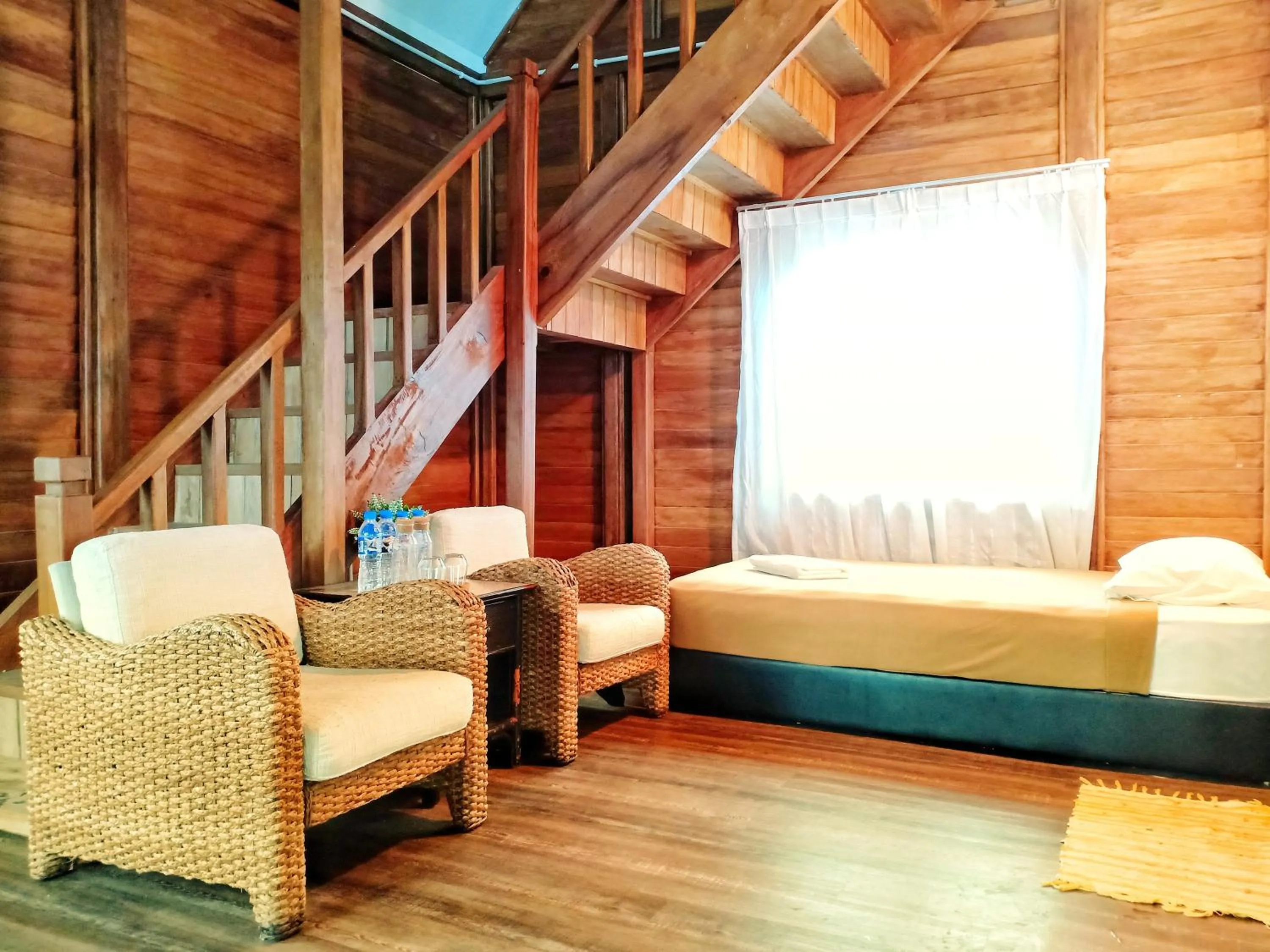 Bed in Bayu Lestari Island Resort