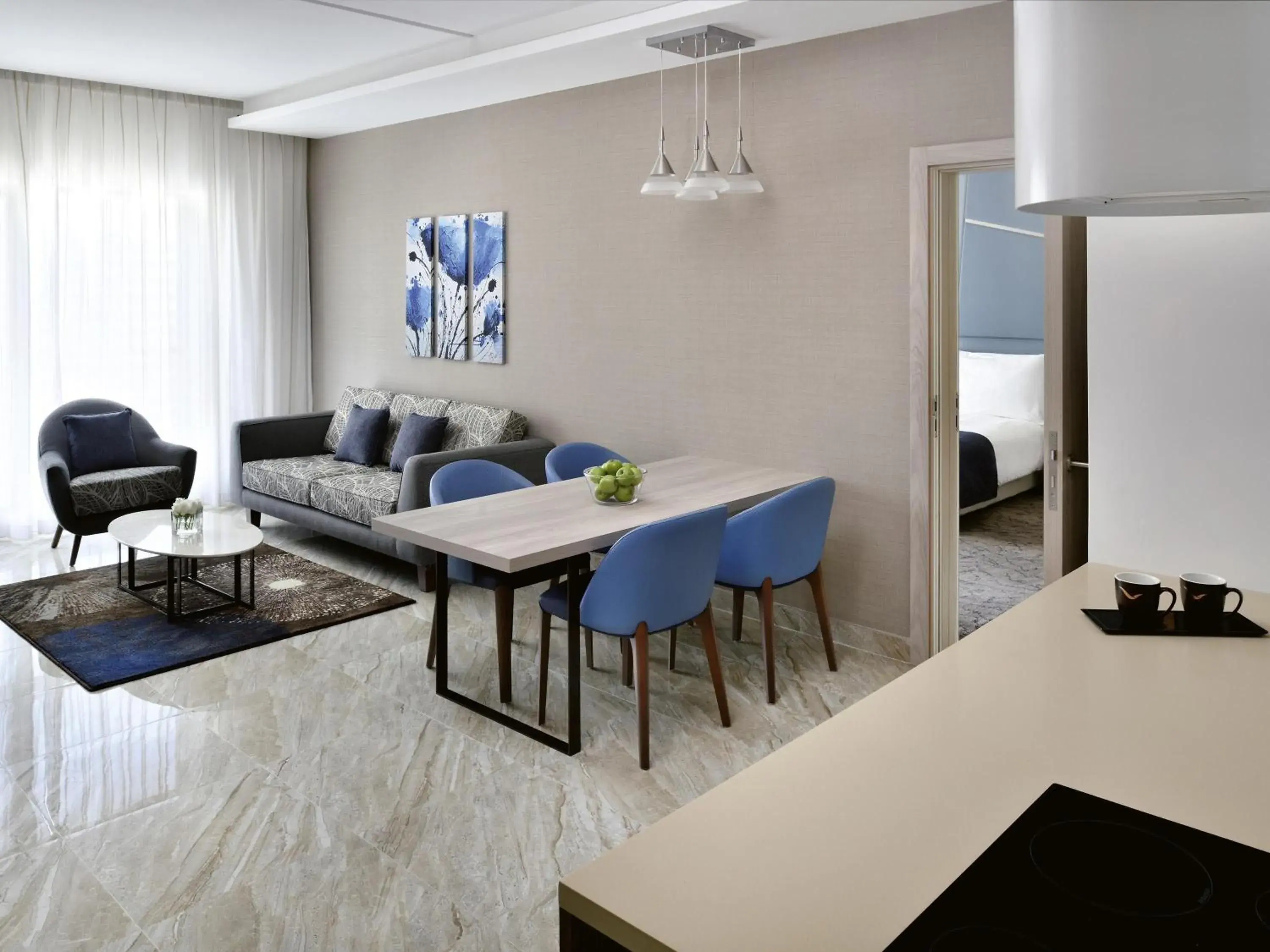 Bedroom in Mövenpick Hotel Apartments Downtown Dubai Bedroom in Mövenpick Hotel Apartments Downtown Dubai