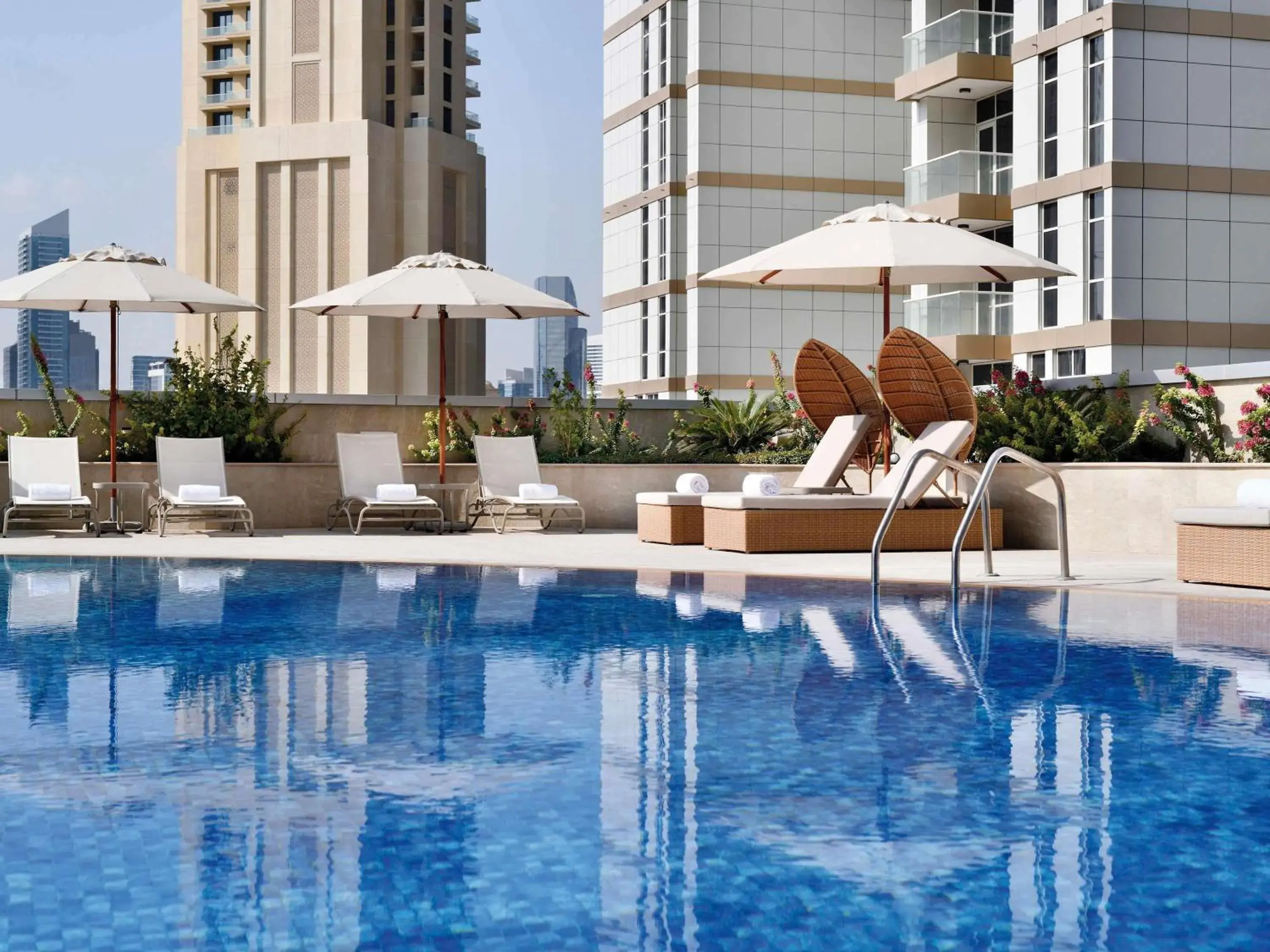 Property building in Mövenpick Hotel Apartments Downtown Dubai Property building in Mövenpick Hotel Apartments Downtown Dubai