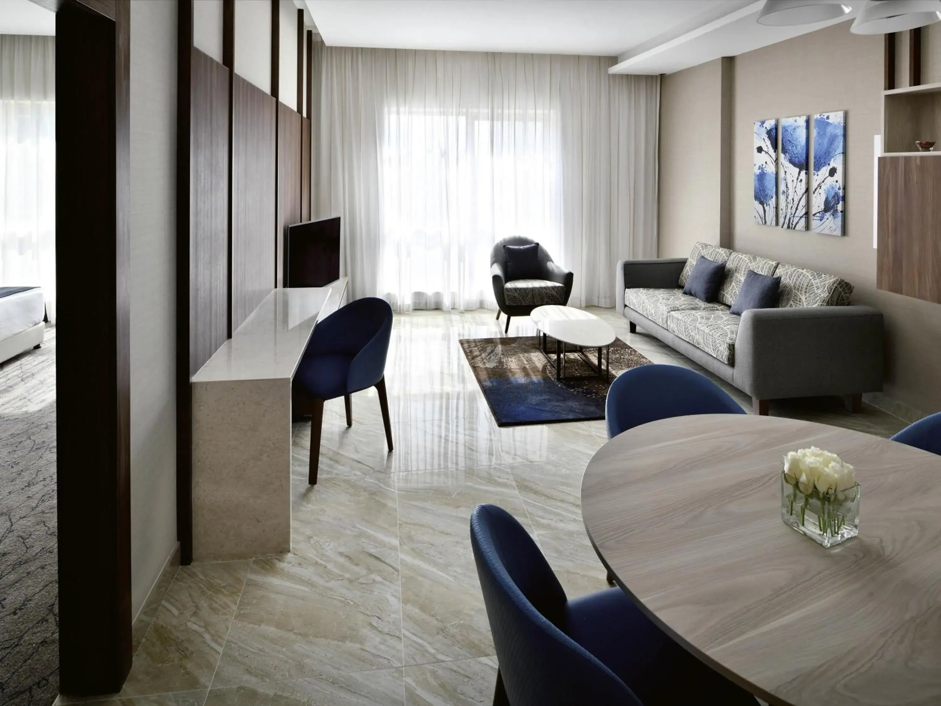 Bedroom in Mövenpick Hotel Apartments Downtown Dubai Bedroom in Mövenpick Hotel Apartments Downtown Dubai