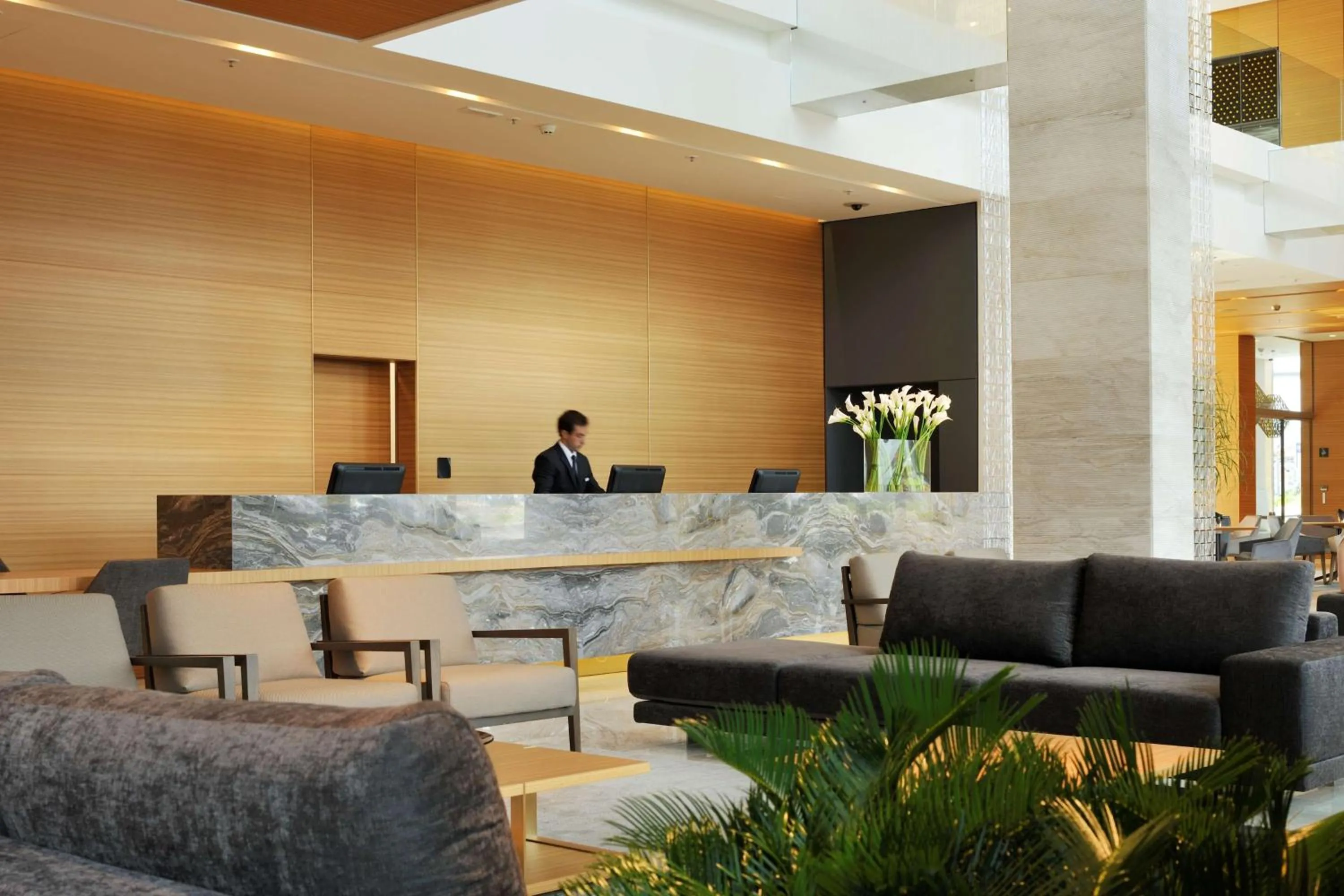 Lobby or reception in Radisson Blu Plaza Hotel Ljubljana