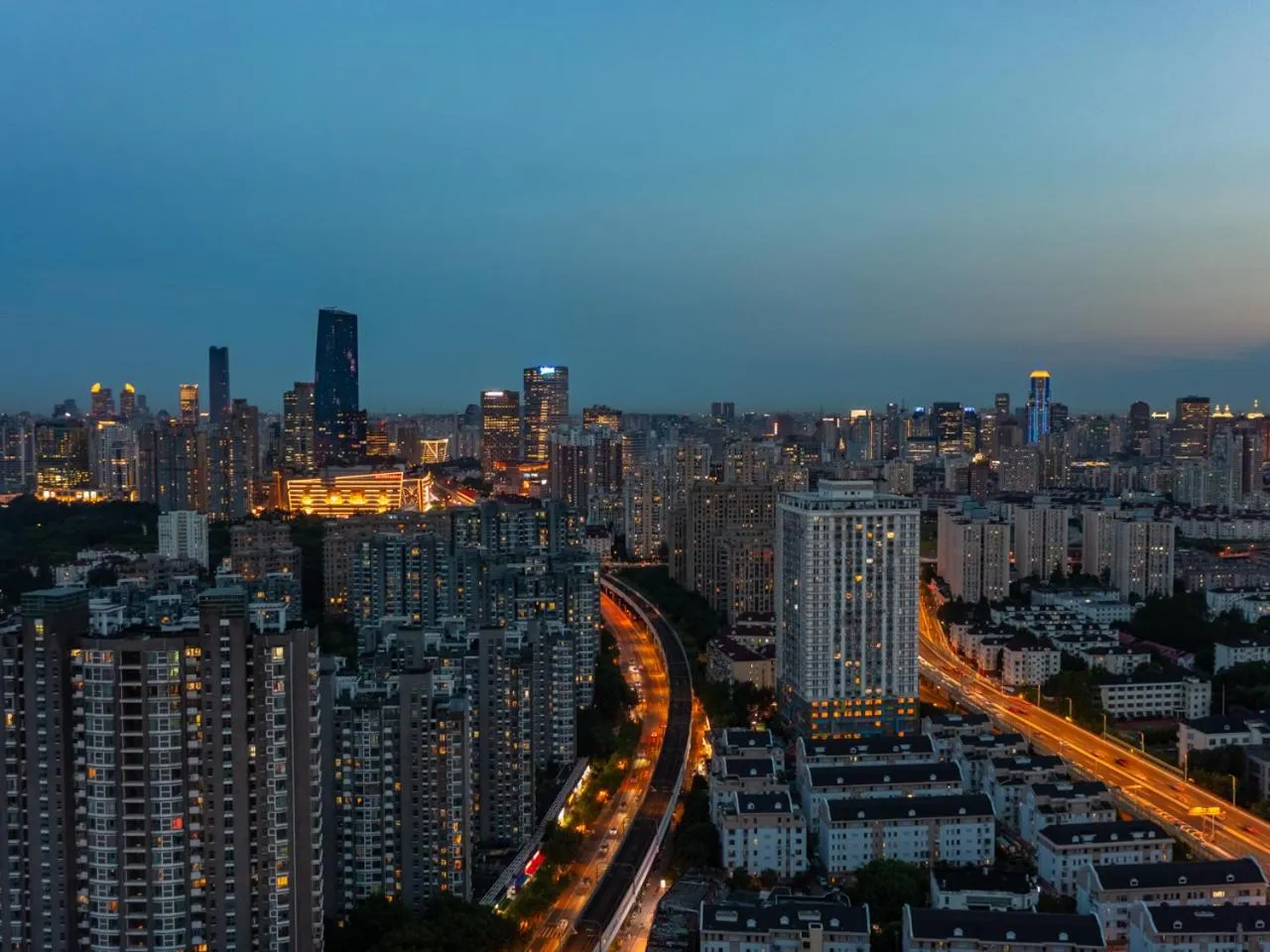 City view in Mercure Shanghai Global Harbour