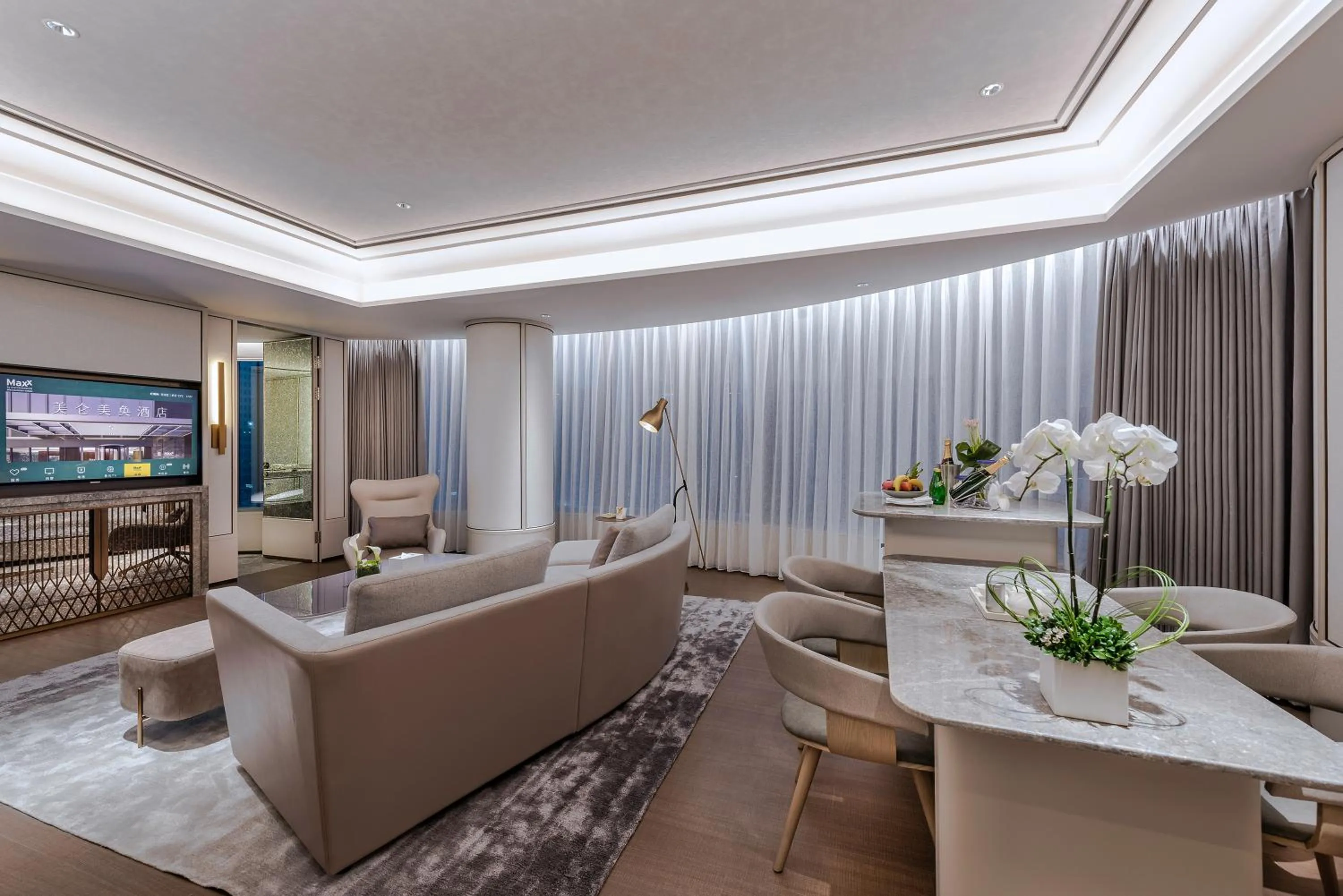 Living room in MaxX by Steigenberger Guangzhou Zhujiang New Town - Free Shuttle bus to Canton Fair Complex during Canton Fair Period
