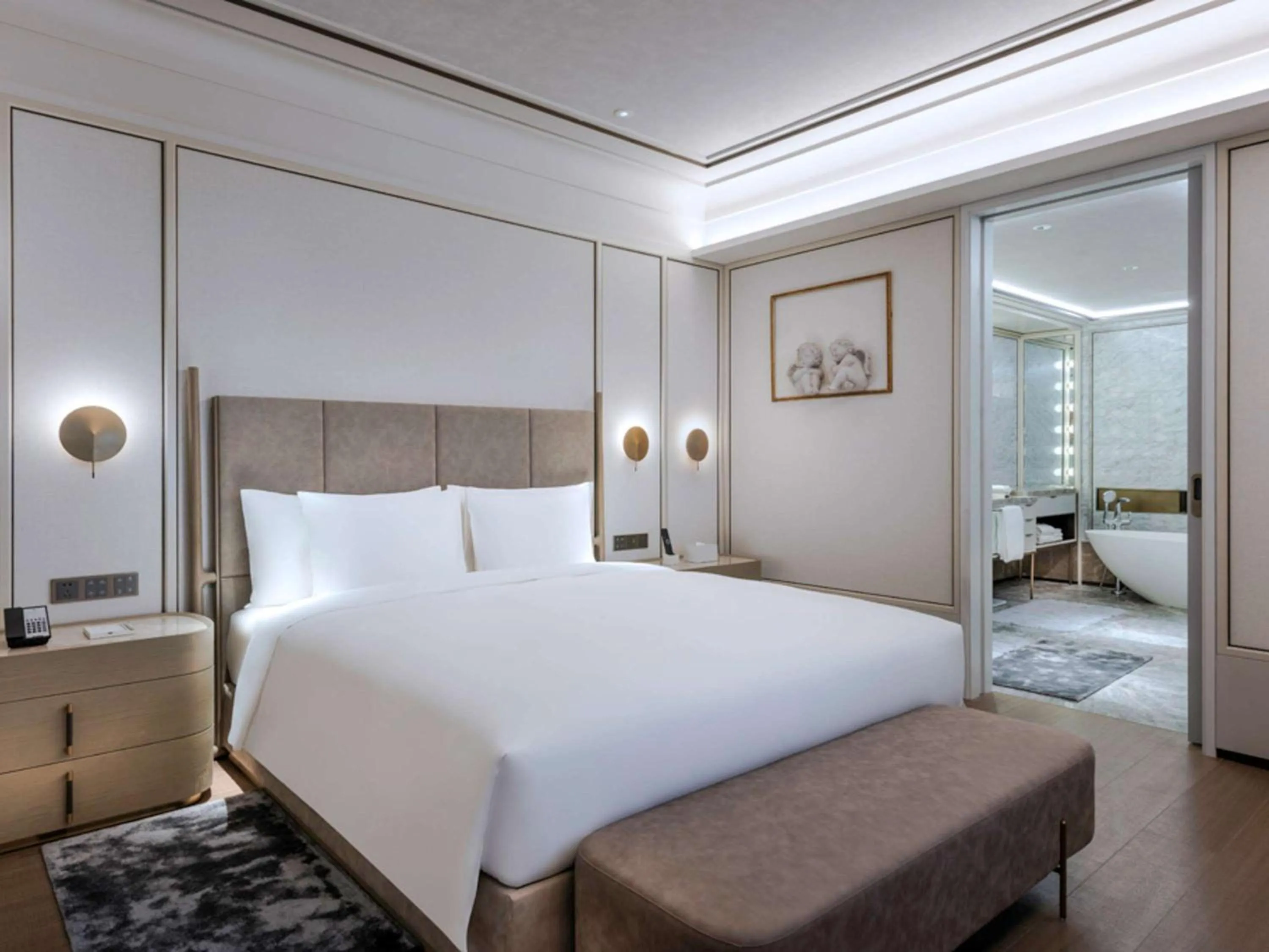 Photo of the whole room, Bed in MaxX by Steigenberger Guangzhou Zhujiang New Town - Free Shuttle bus to Canton Fair Complex during Canton Fair Period