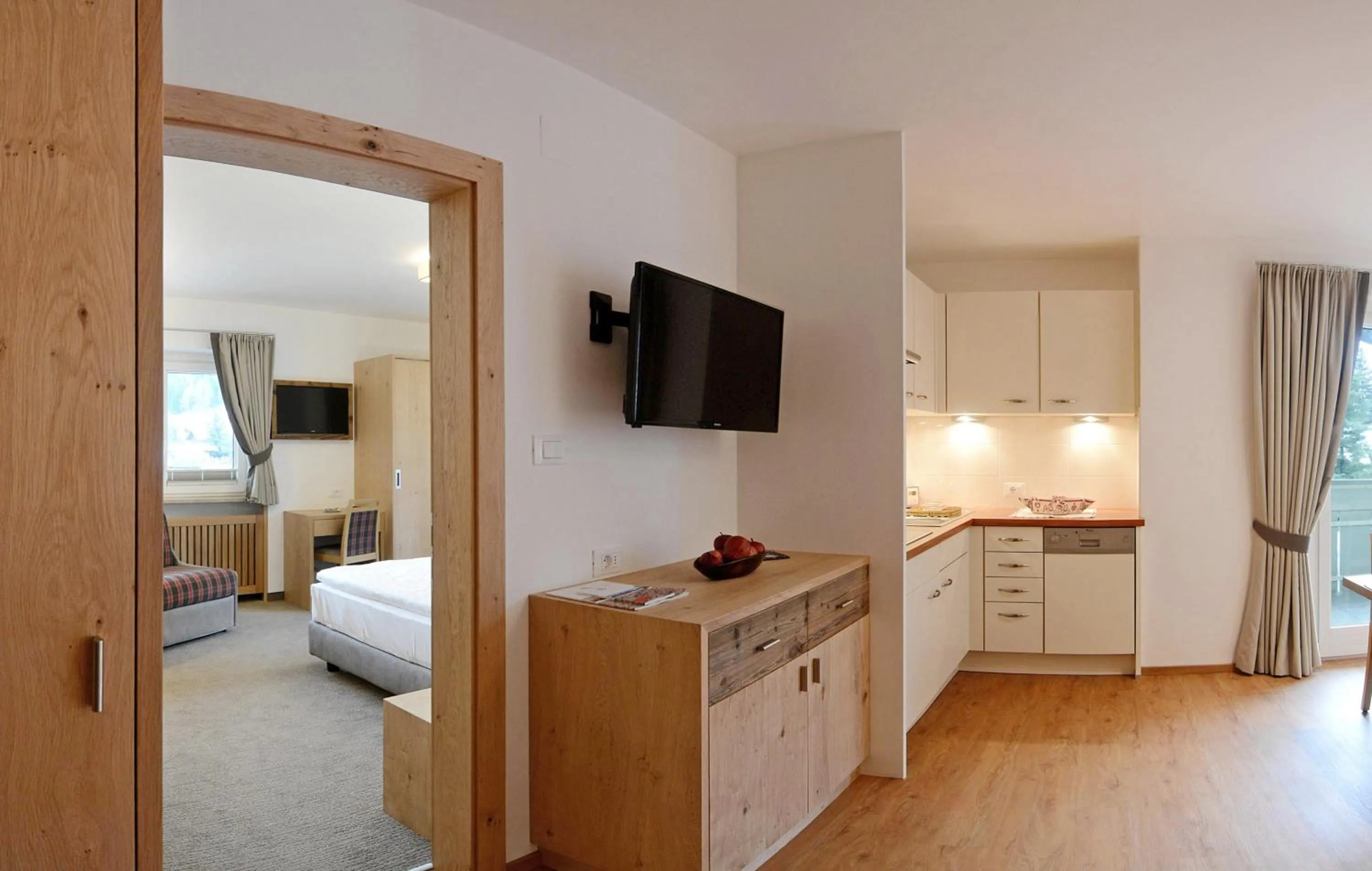 Kitchen or kitchenette, Bed in Residence Hotel Fever