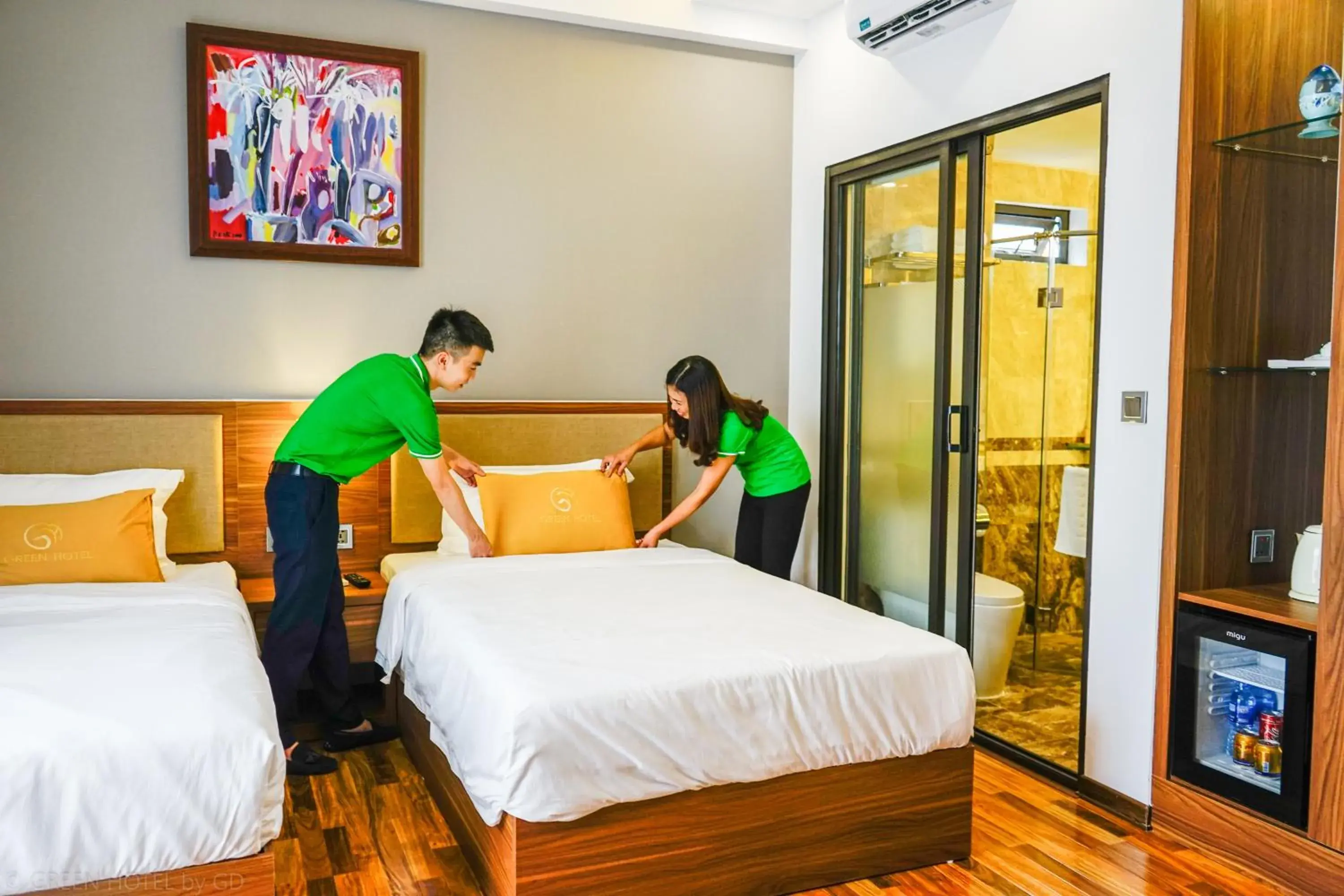 Bedroom, Bed in Green Hadong Hotel Bedroom, Bed in Green Hadong Hotel