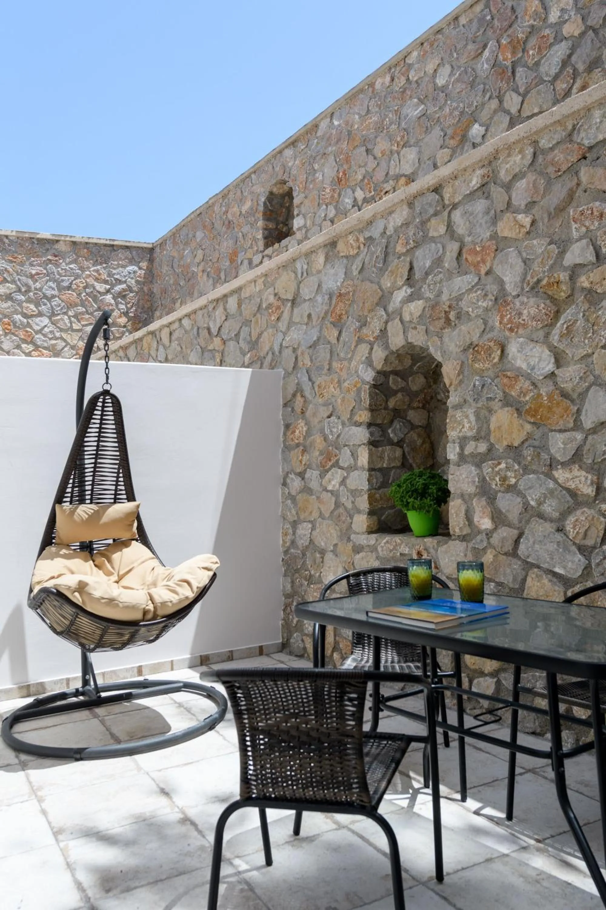 Patio in Elia Residences Santorini