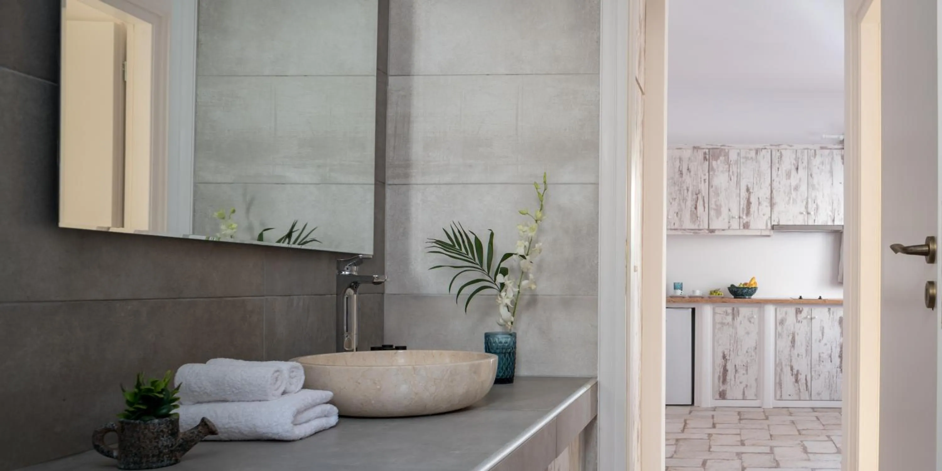 Bathroom in Elia Residences Santorini