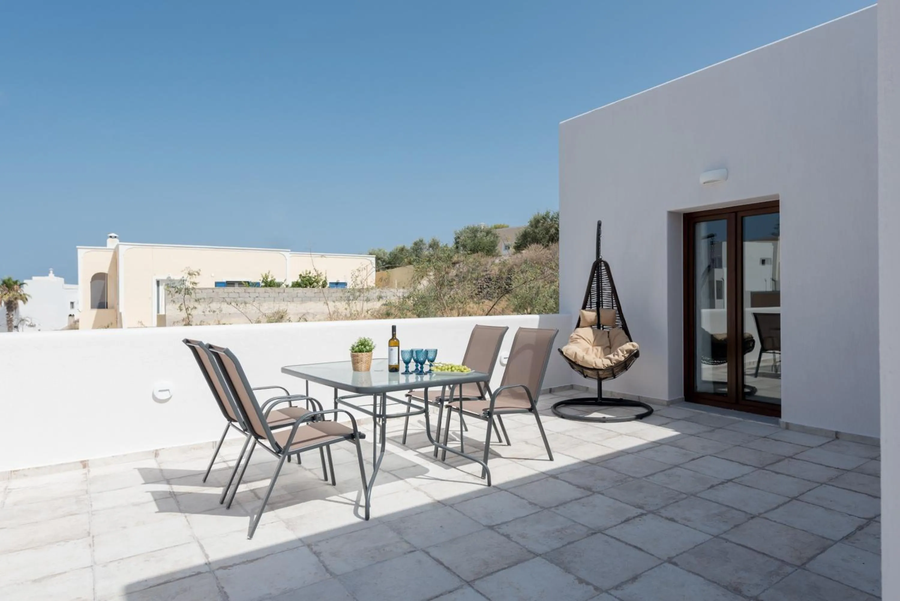 Patio in Elia Residences Santorini