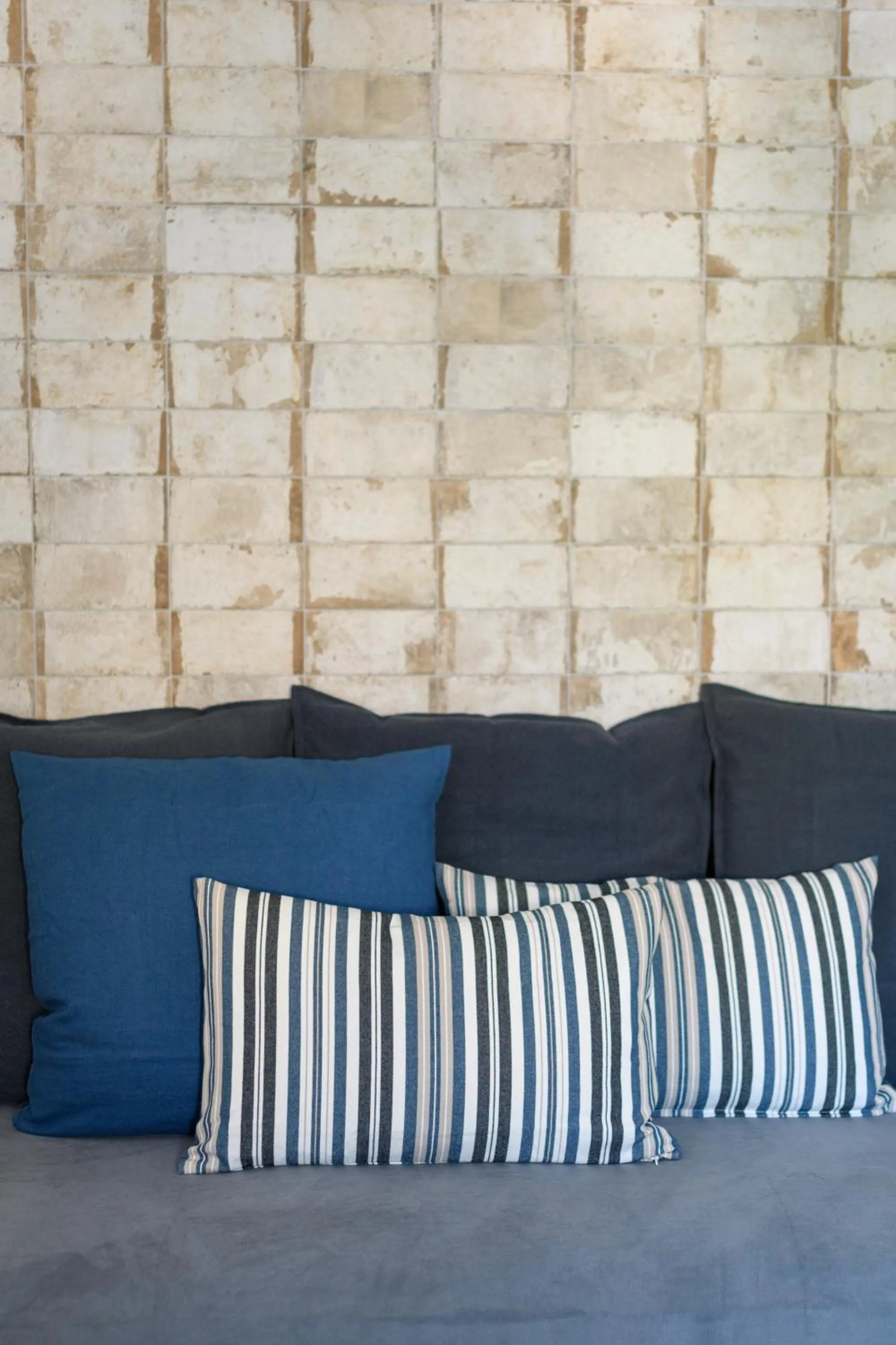 Seating area in Elia Residences Santorini
