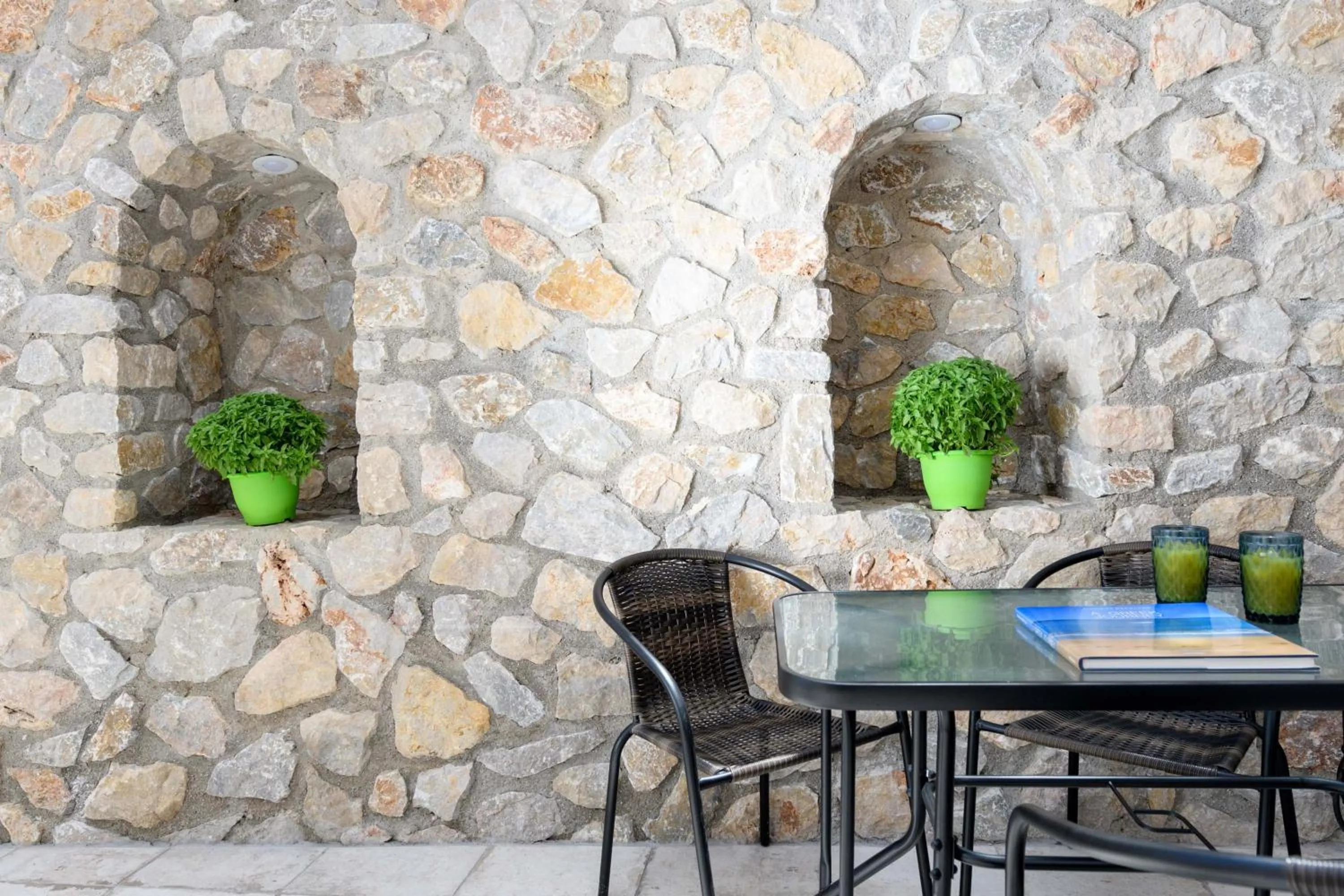 Patio in Elia Residences Santorini