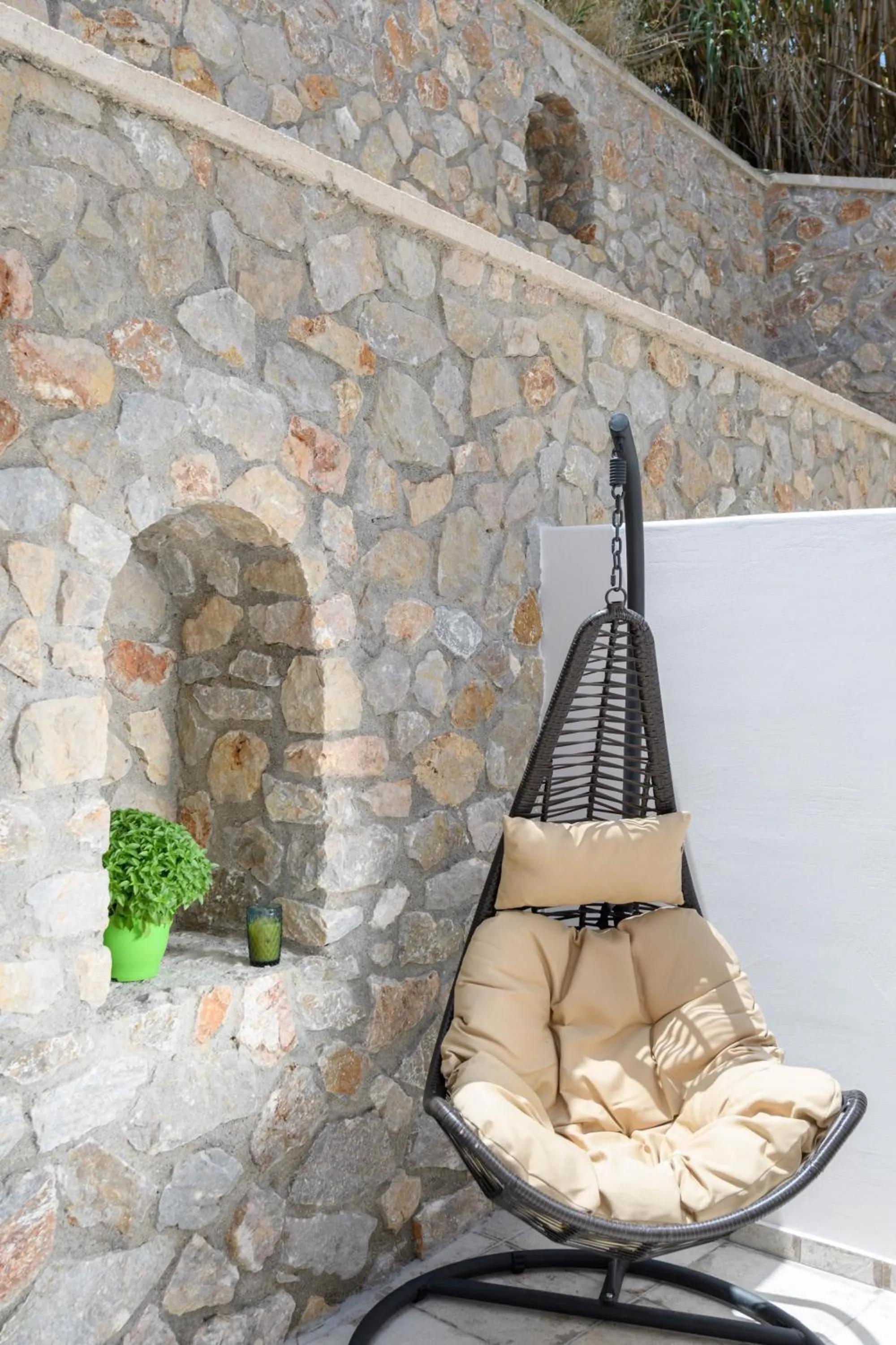 Patio in Elia Residences Santorini