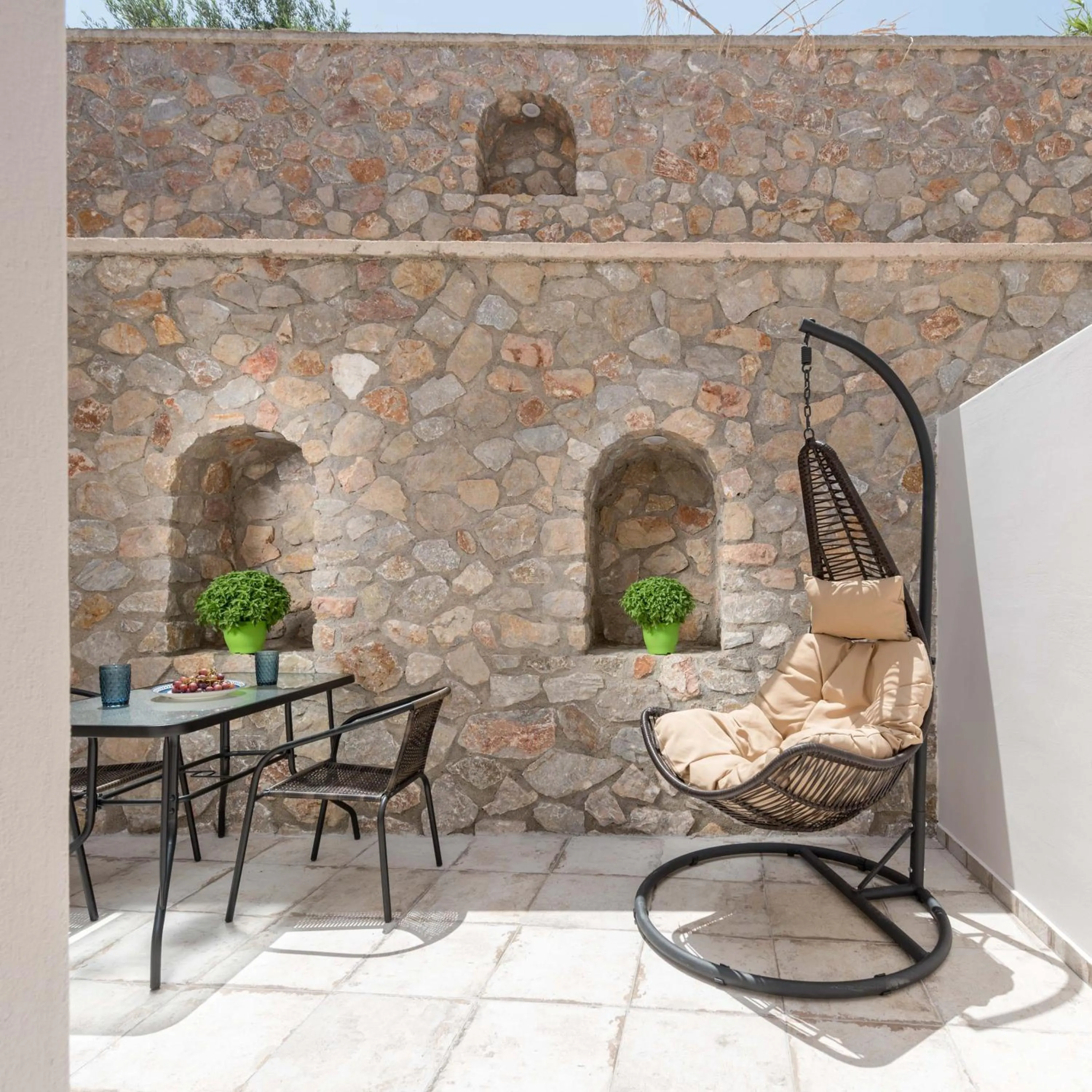 Patio in Elia Residences Santorini