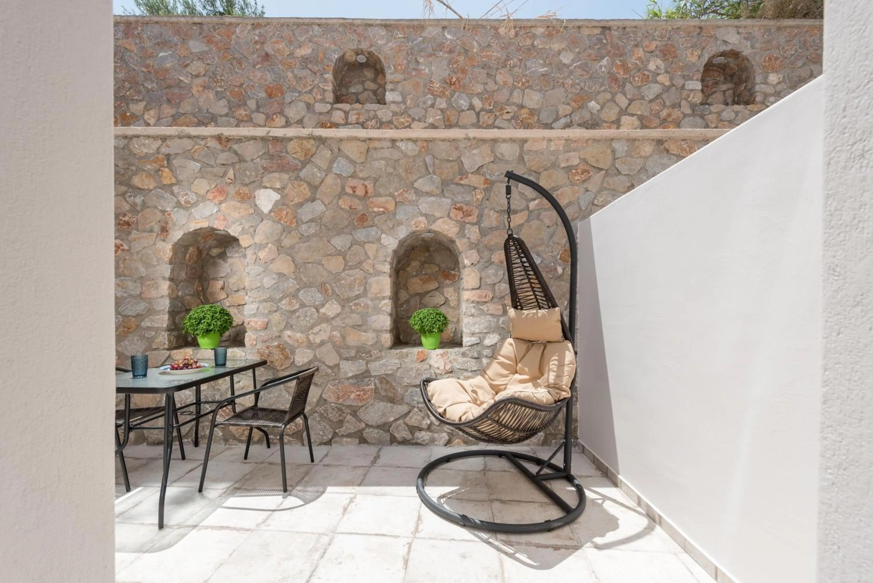 Patio in Elia Residences Santorini