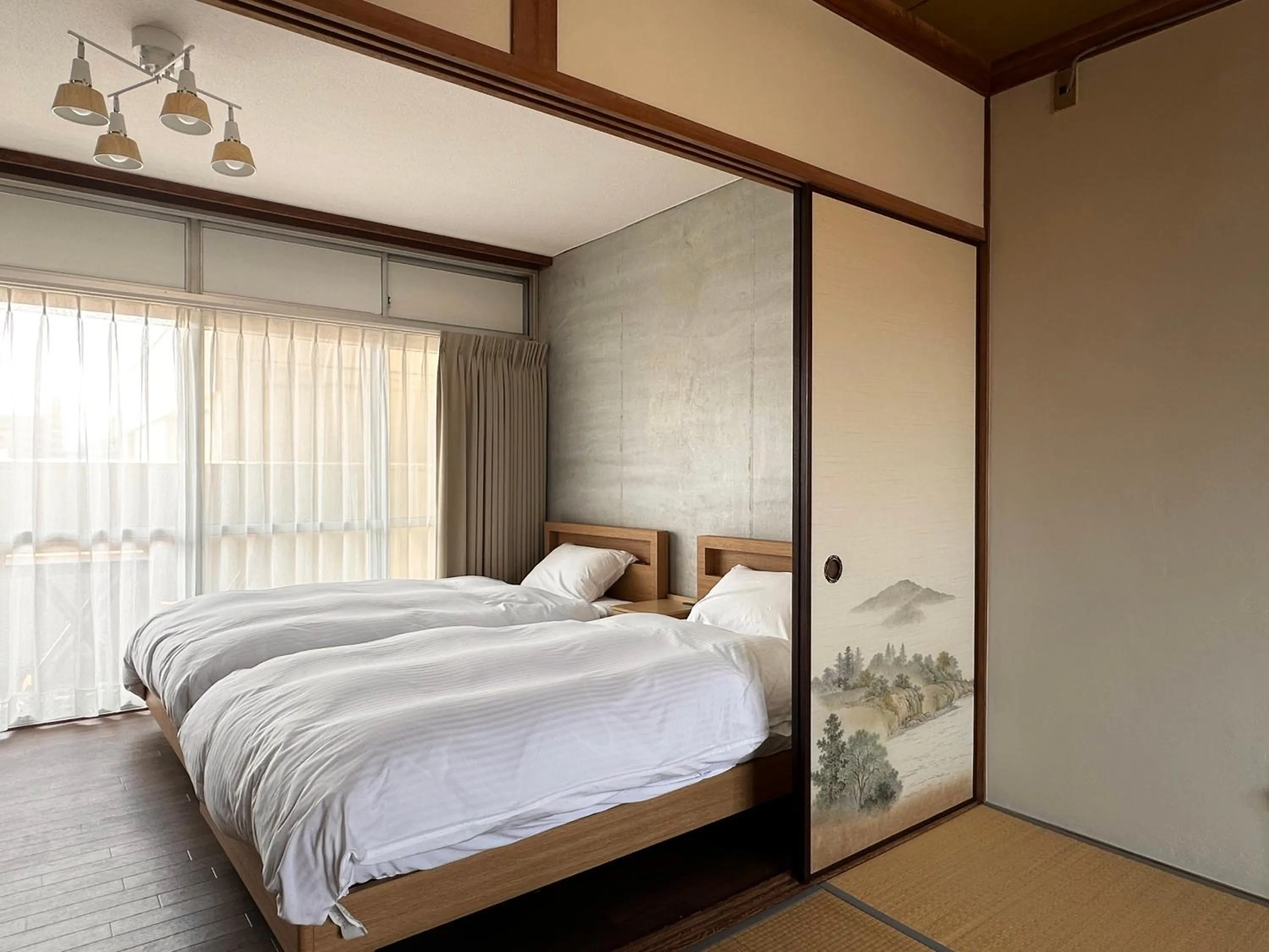 Photo of the whole room, Bed in TRAVEL&BOOK HOTEL HULATONCABIN TAKAMATSU