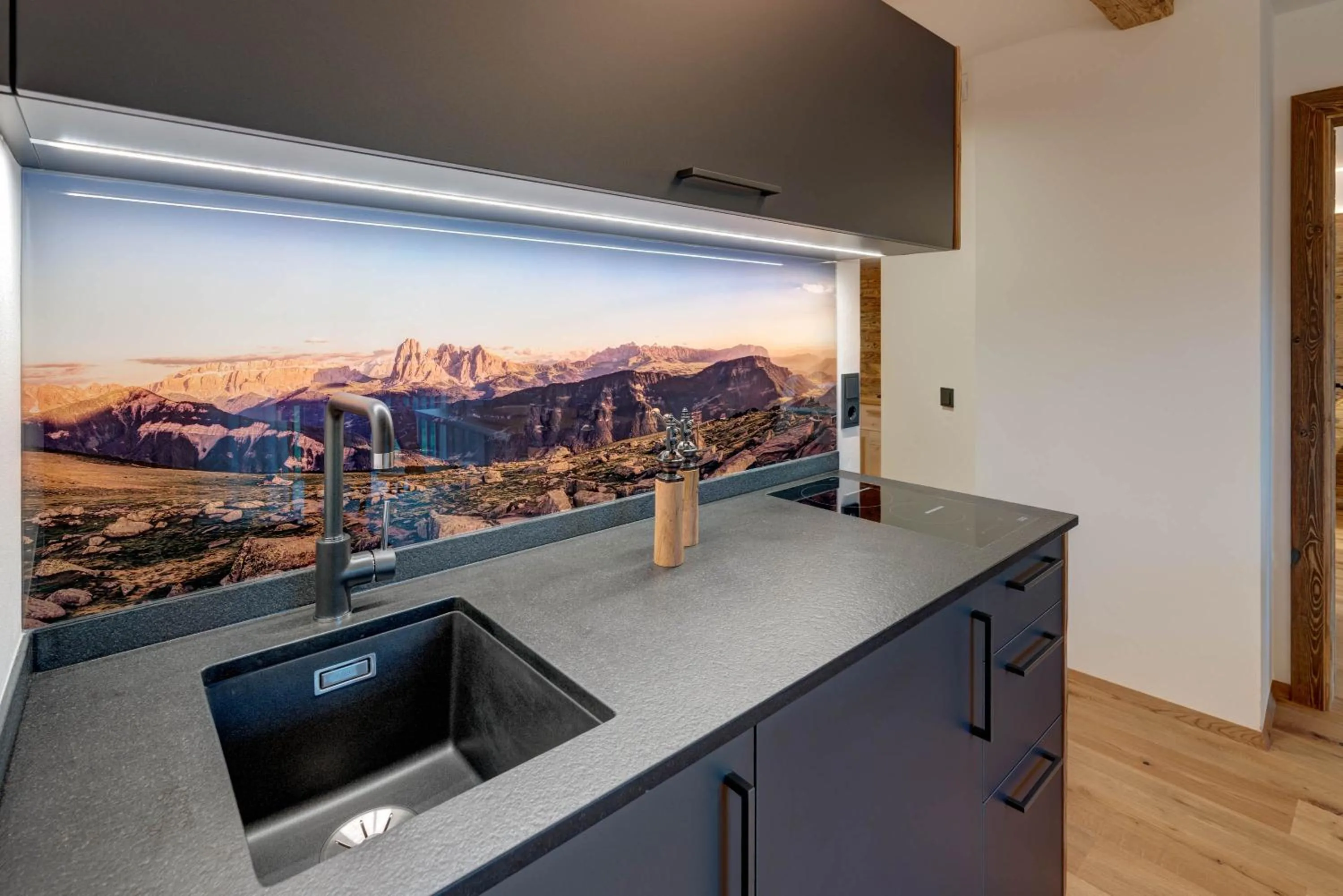 Kitchen or kitchenette in Hotel Residence Gasser