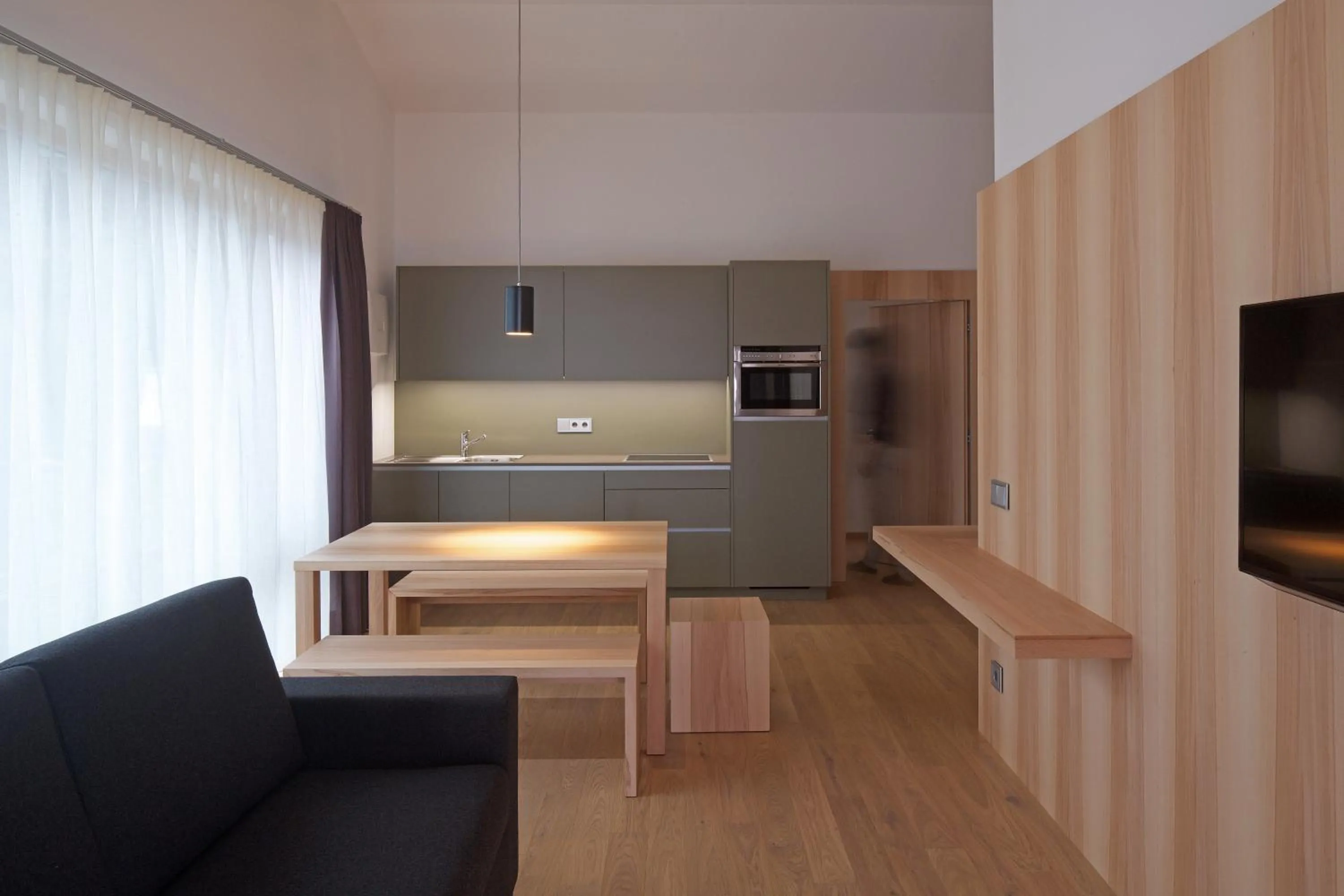 Kitchen or kitchenette in Residence Larciunei