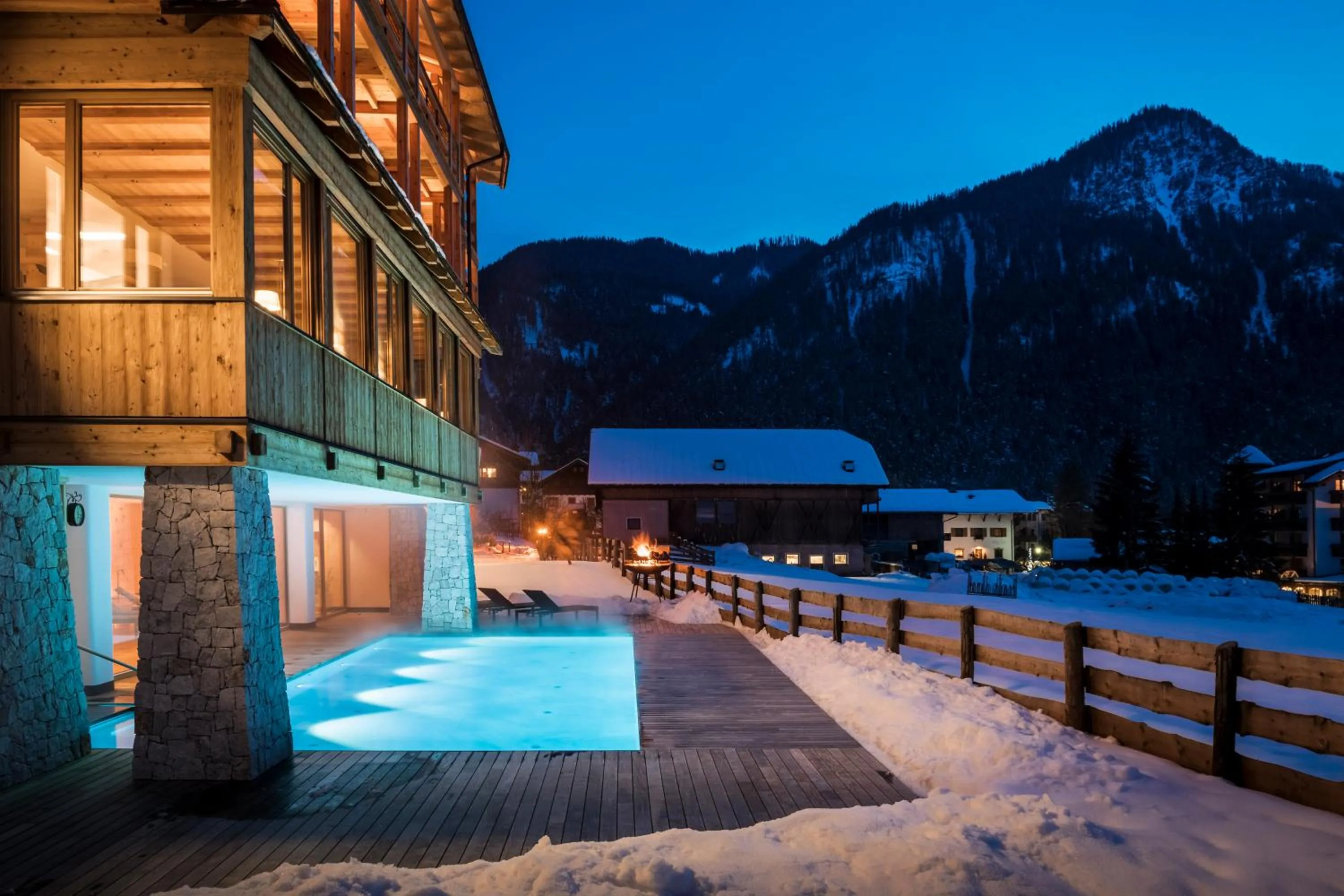 Swimming pool in Hotel Mareo Dolomites
