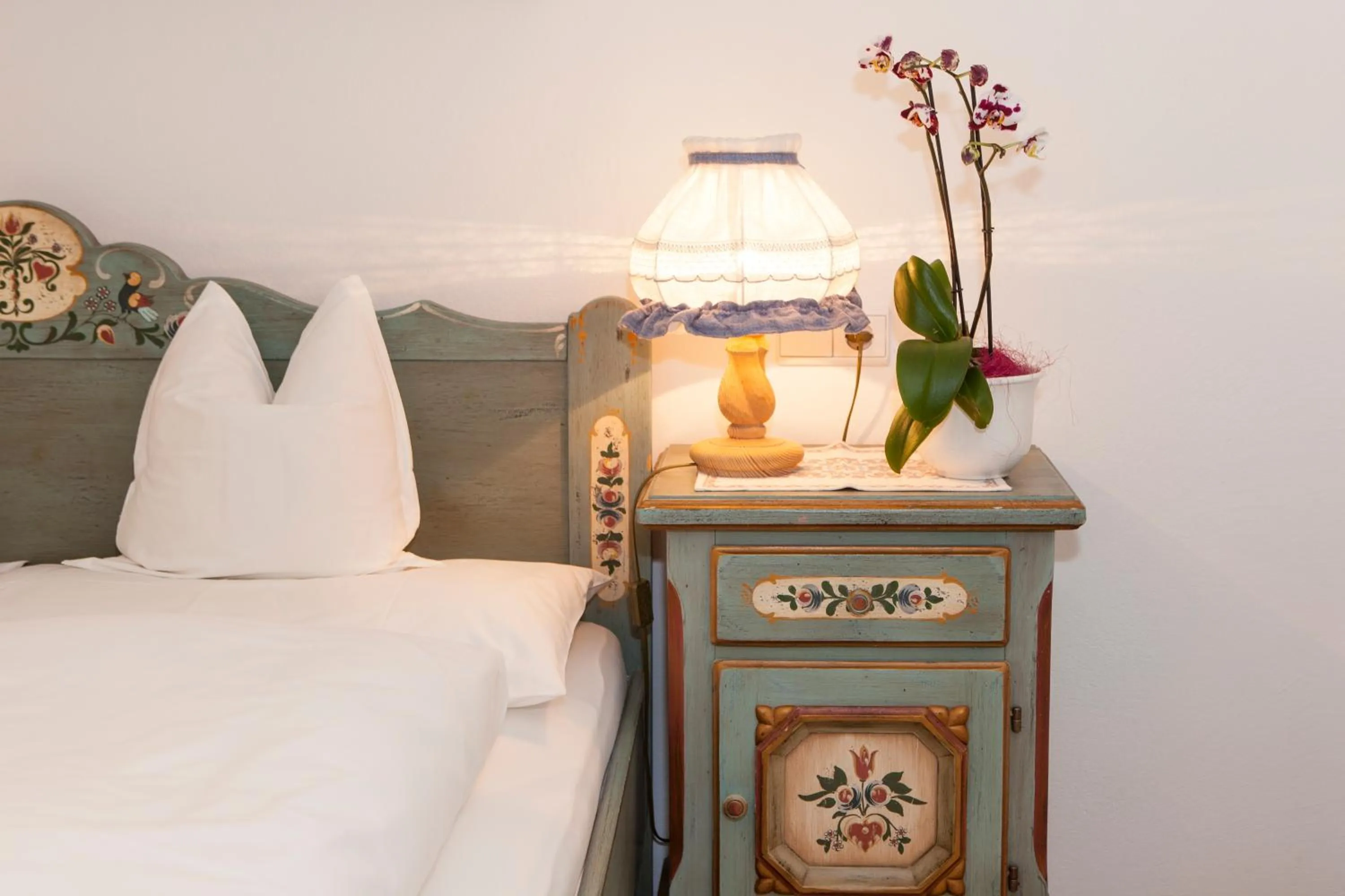 Decorative detail, Bed in Hotel Mareo Dolomites