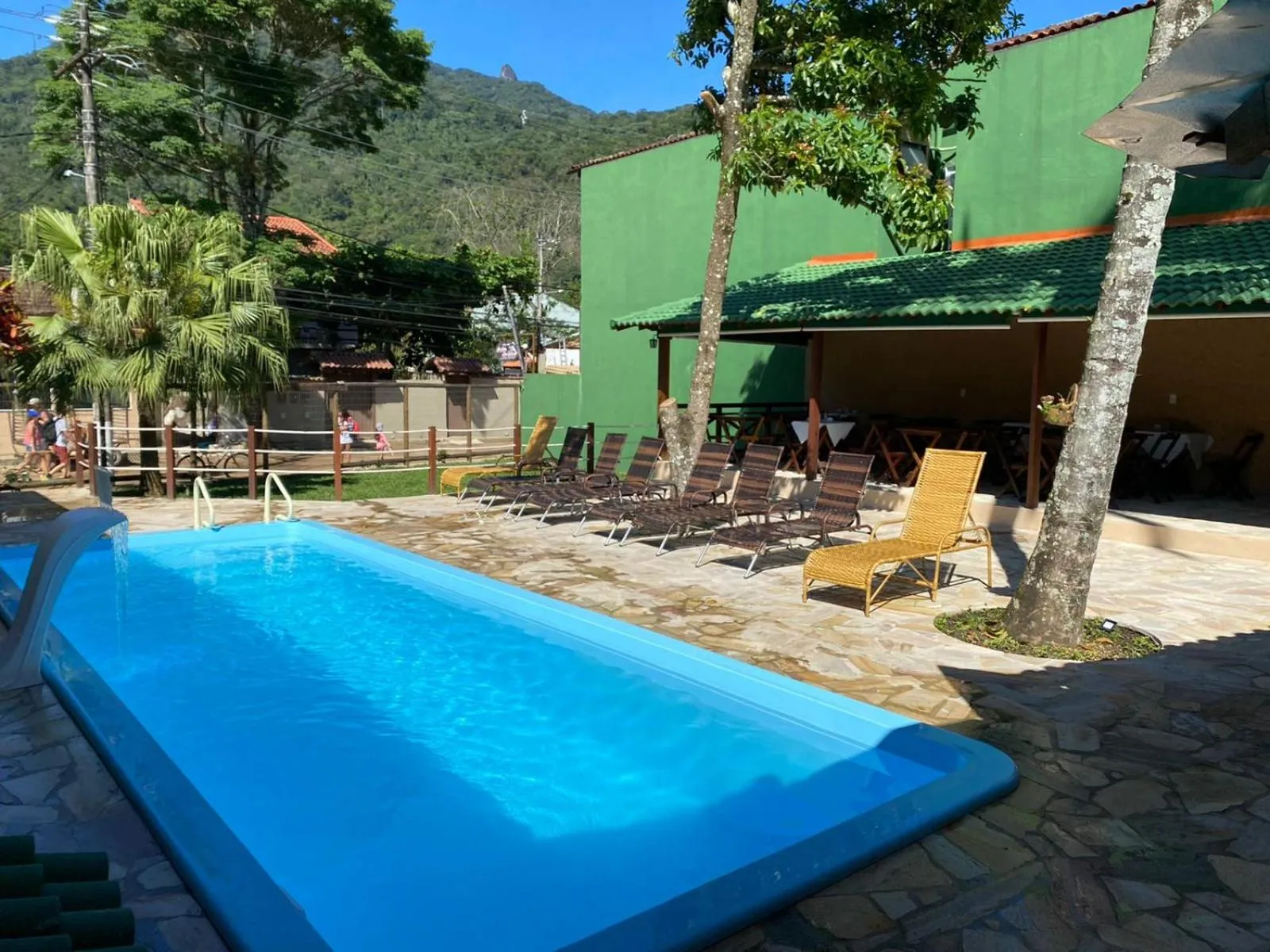 Pool view in Pousada Bugio
