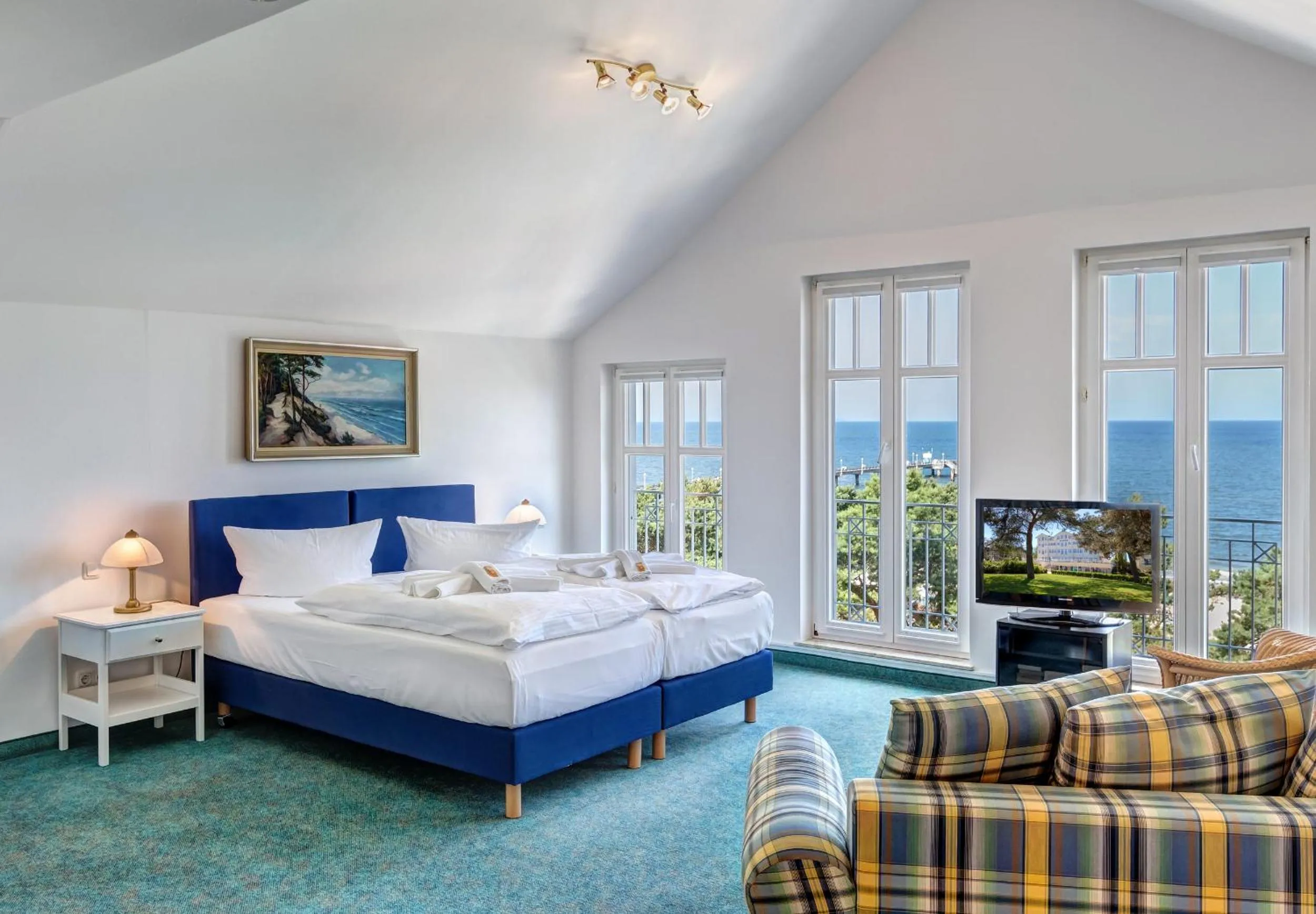 Bed in Haus Seeblick Hotel Garni & Ferienwohnungen