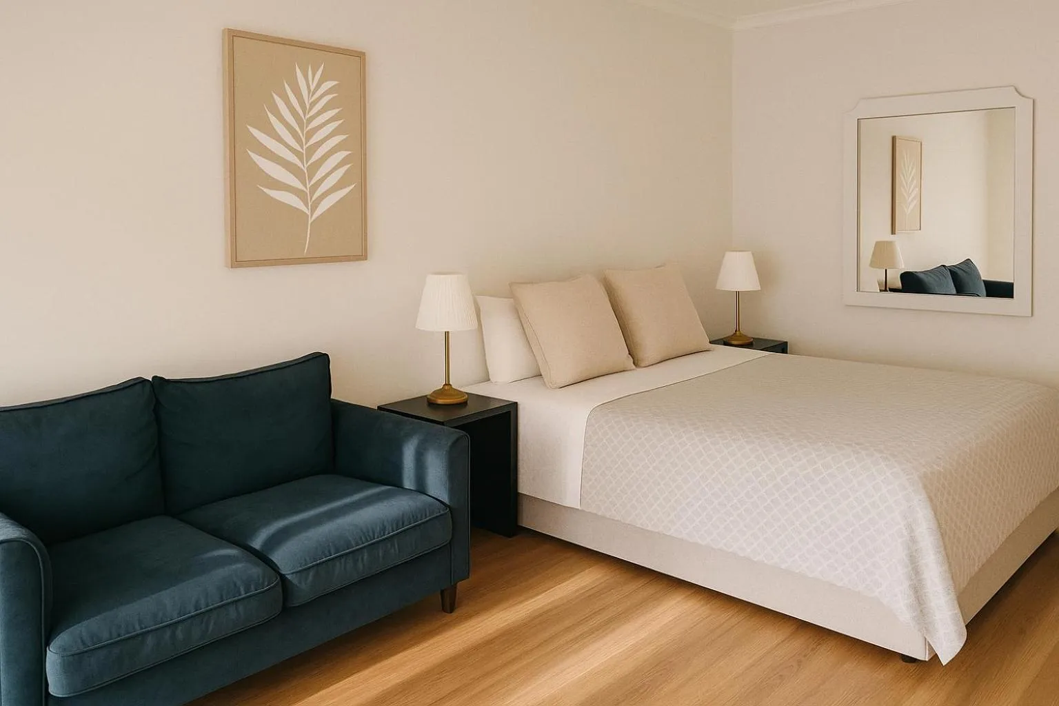 Bed in Cooks Endeavour Motor Inn