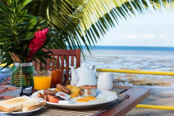 Breakfast in Funky Fish Beach & Surf Resort