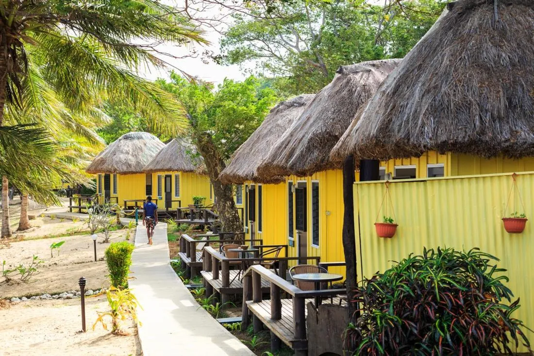 Property building in Funky Fish Beach & Surf Resort