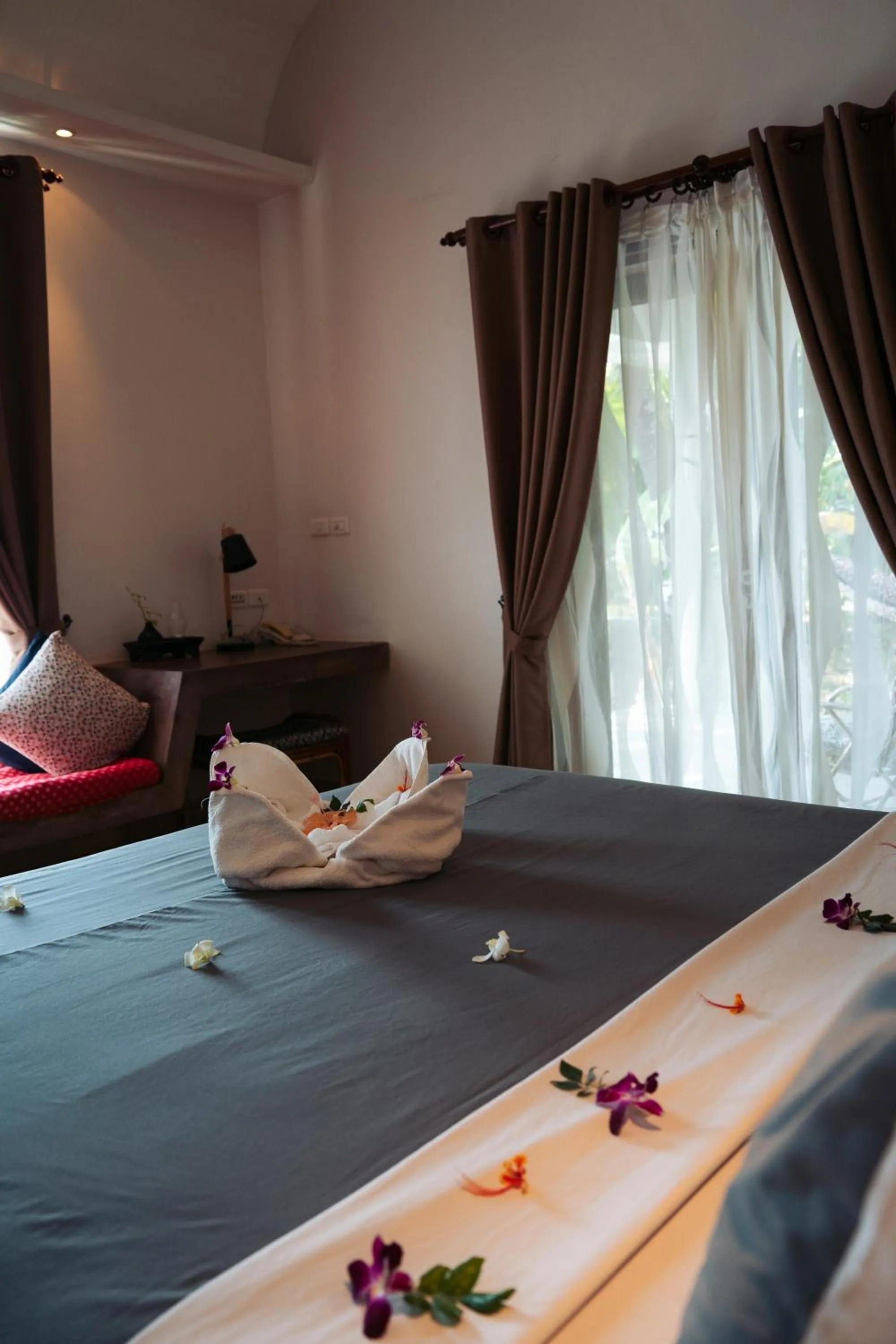 Bed in Battambang Resort