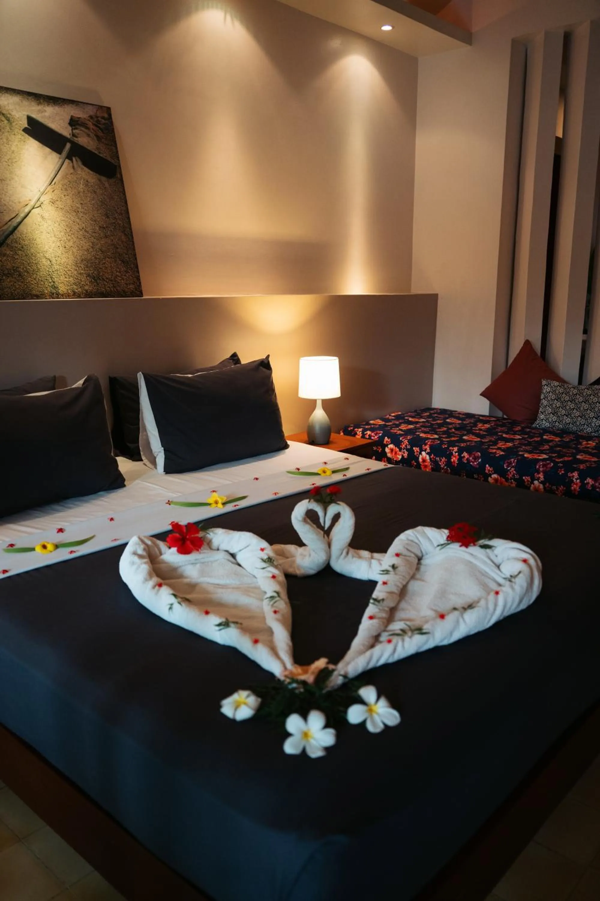 Bed in Battambang Resort