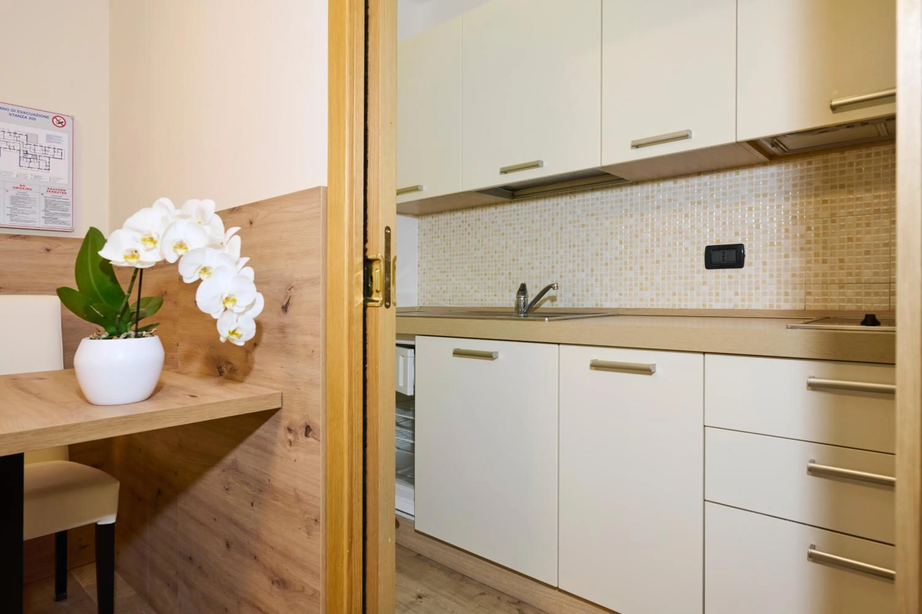 Kitchen or kitchenette in Residence Hotel Miralago