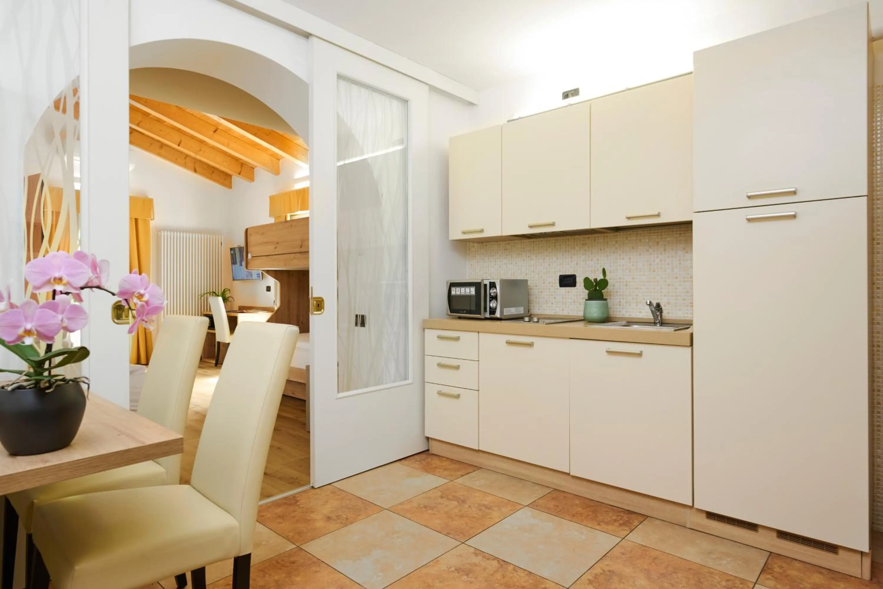 Kitchen or kitchenette in Residence Hotel Miralago