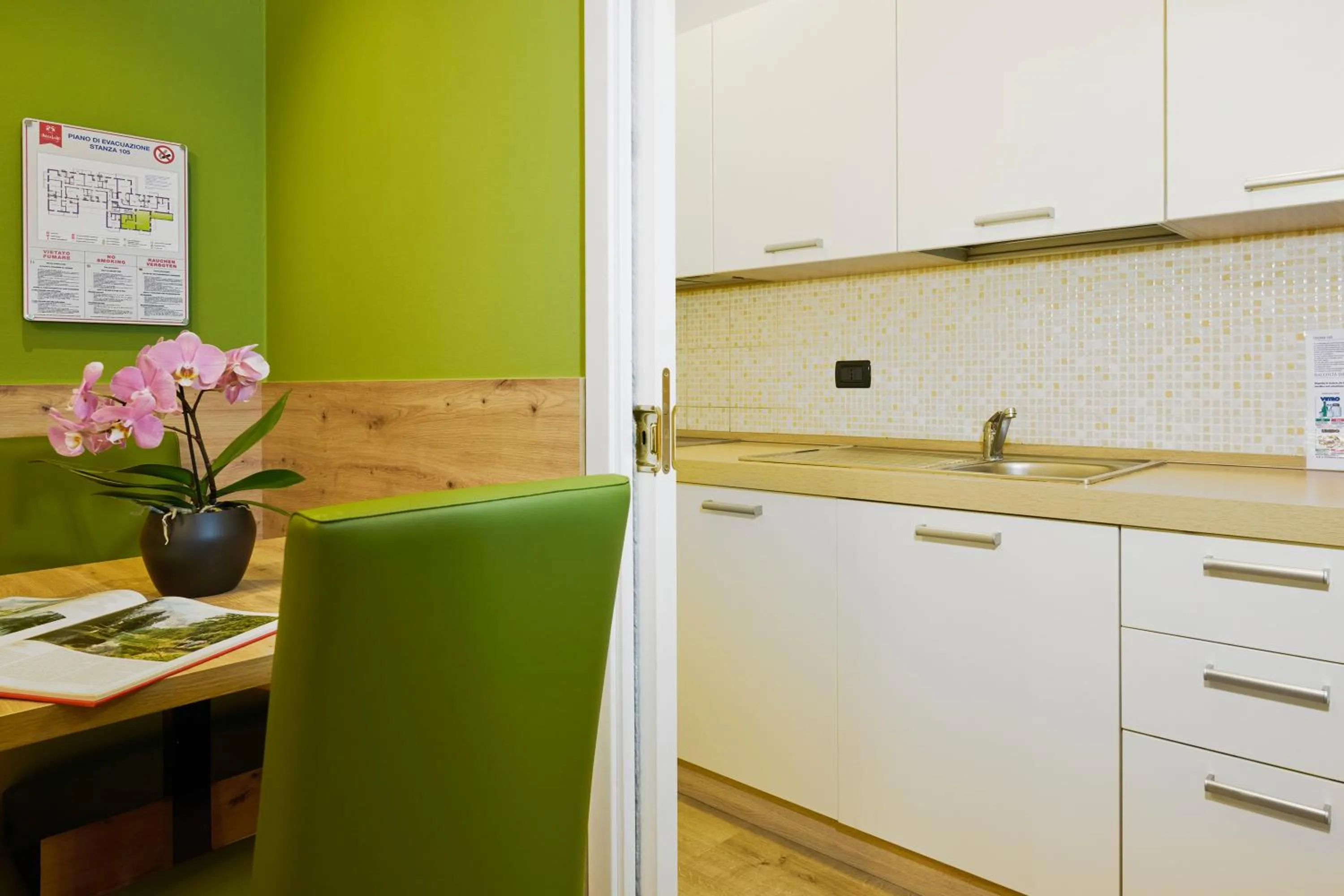 Kitchen or kitchenette in Residence Hotel Miralago