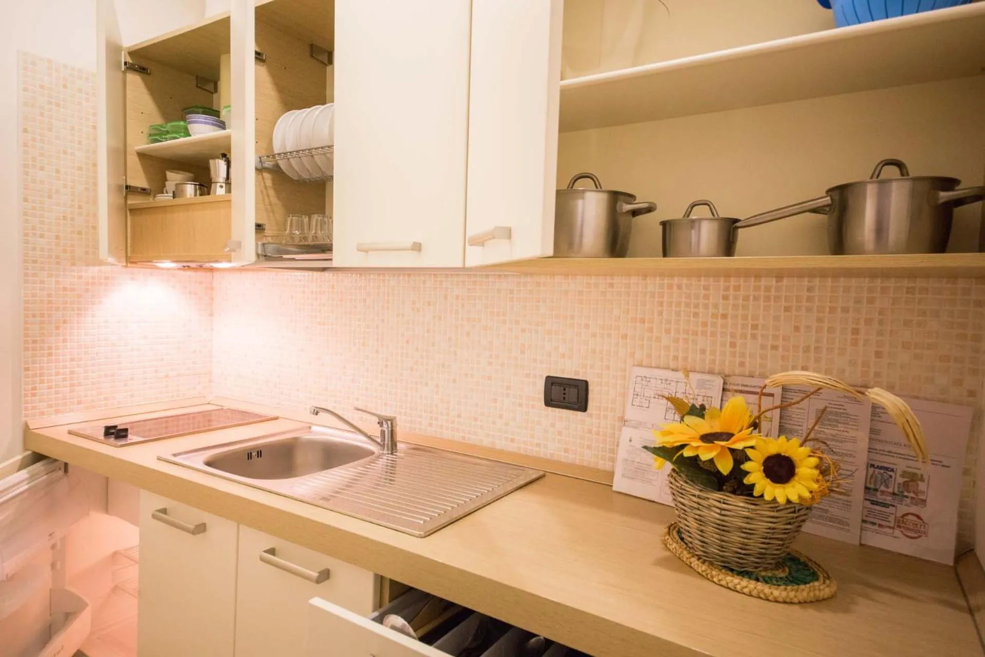 Kitchen or kitchenette in Residence Hotel Miralago