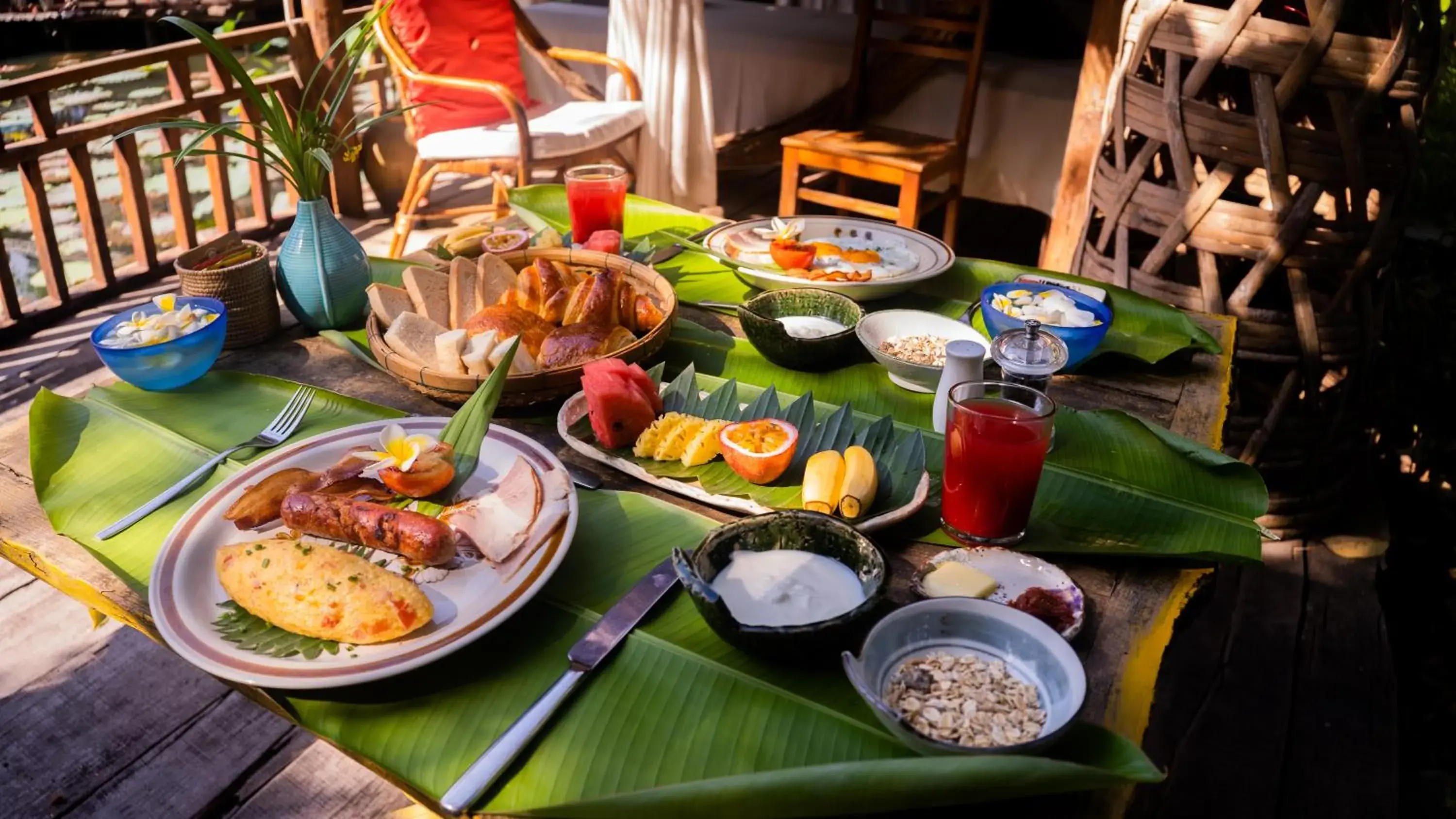 Continental breakfast in Maisons Wat Kor Continental breakfast in Maisons Wat Kor