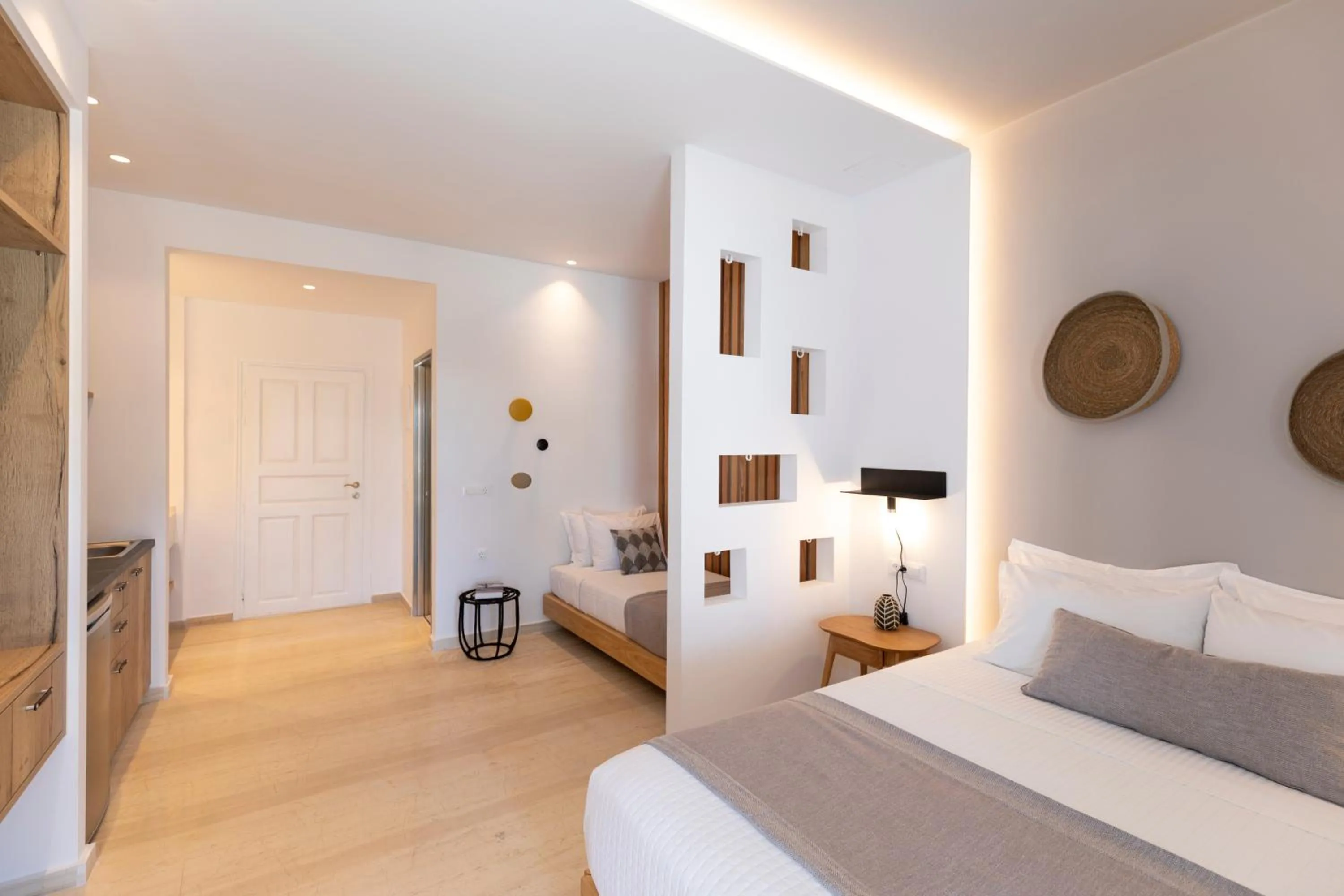 Bedroom, Bed in Louis Studios Santorini