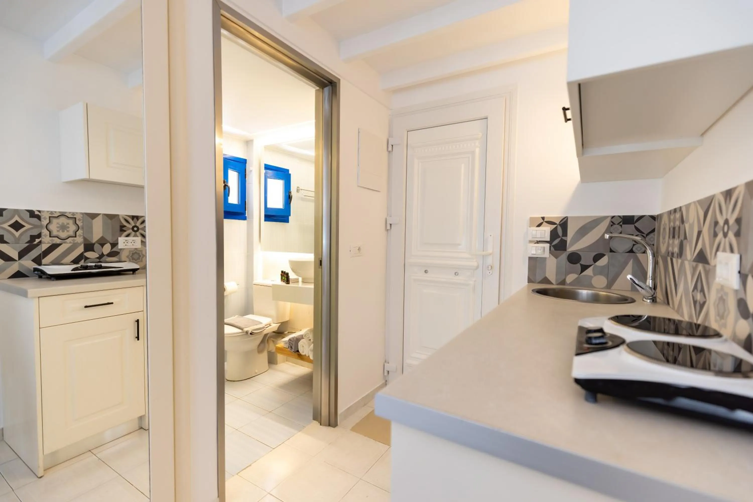 kitchen in Louis Studios Santorini